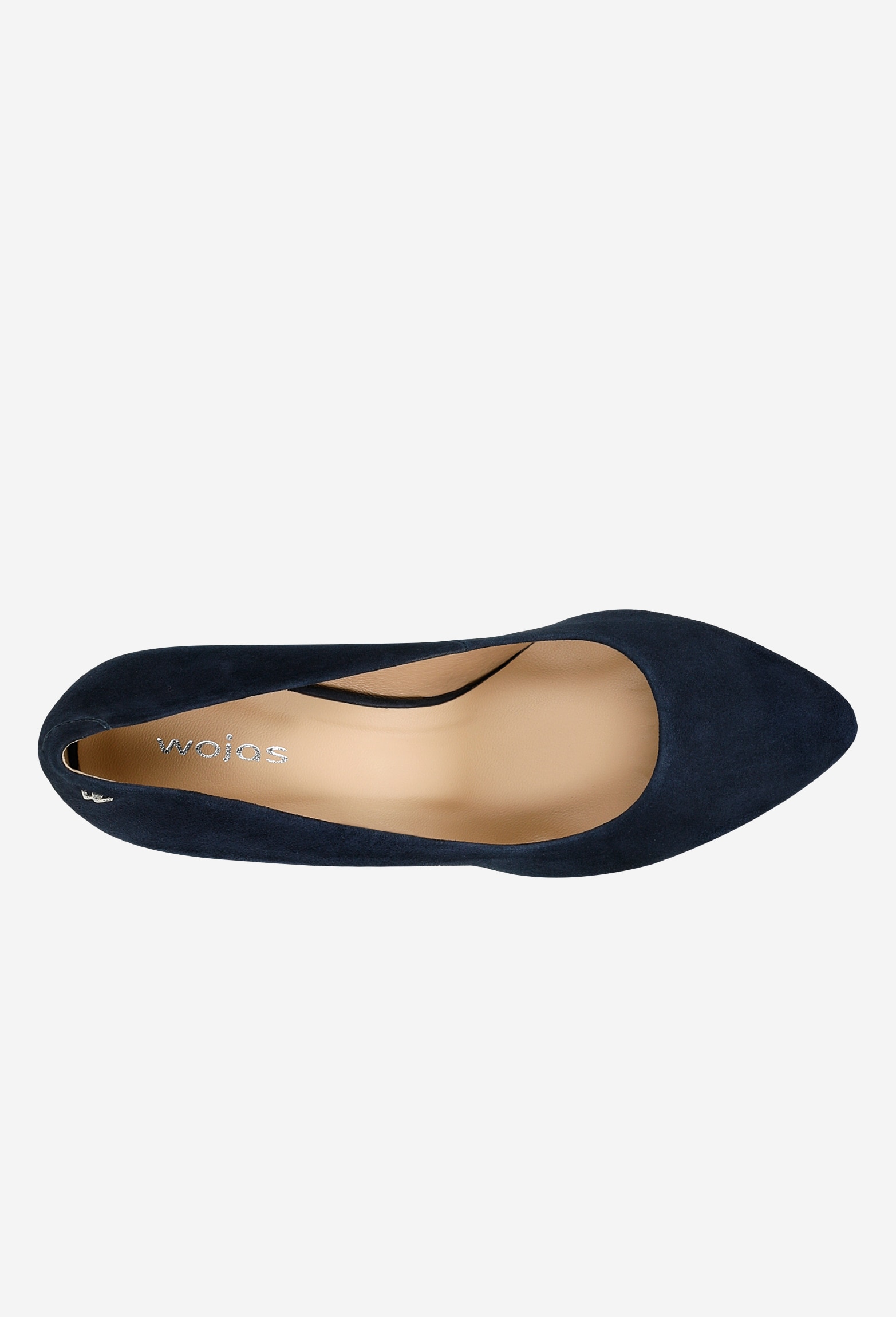 Granatowe czółenka damskie na słupku