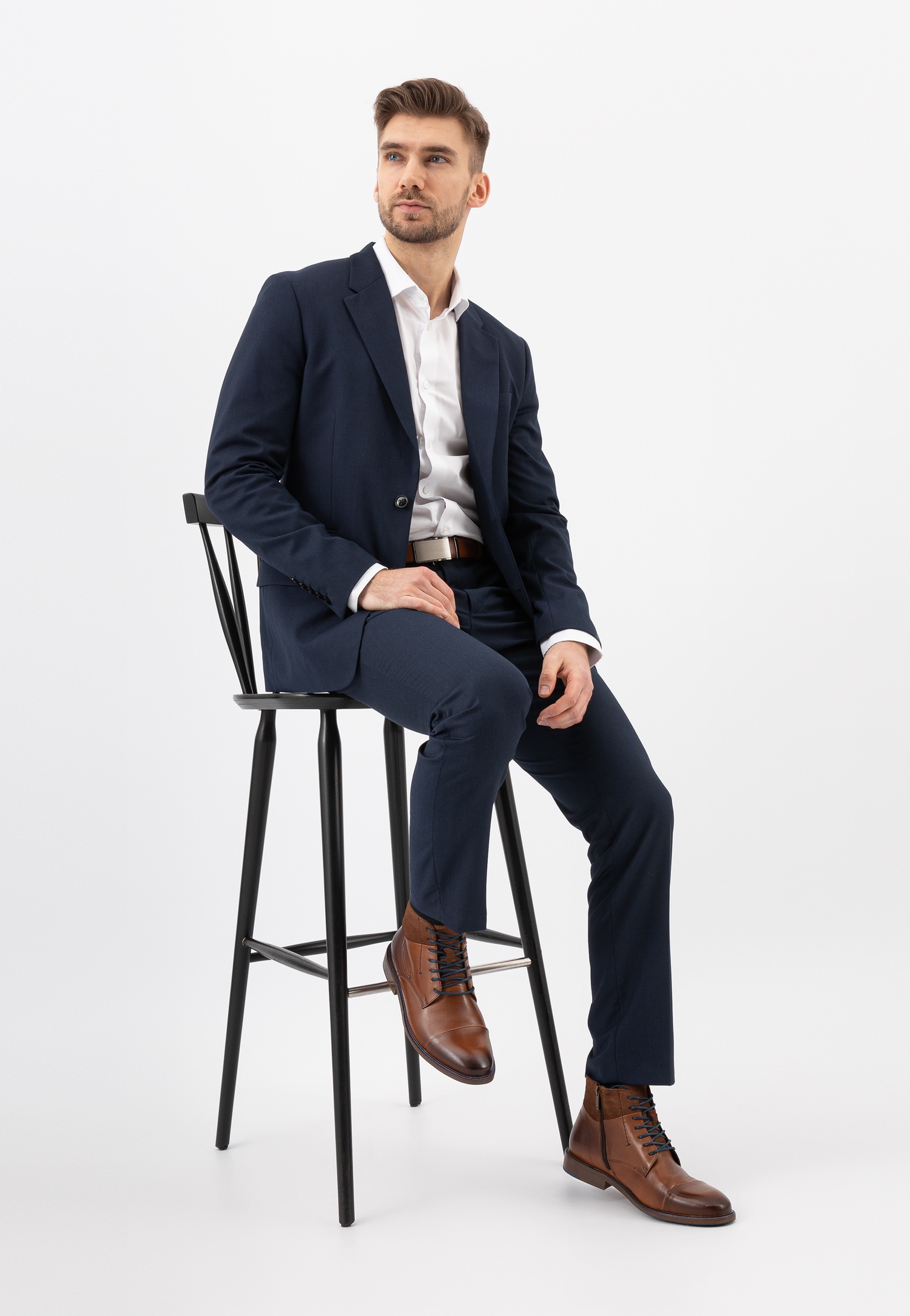 Brązowe trzewiki męskie