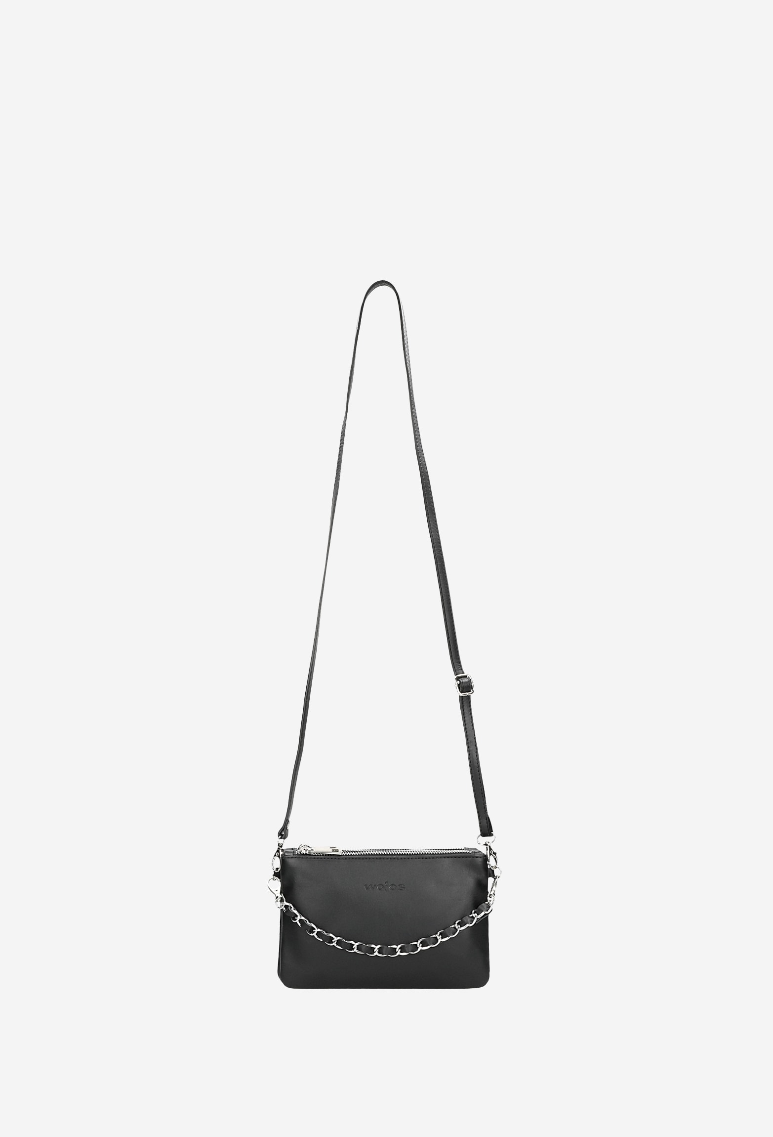 Mała złota torebka damska z ozdobnym łańcuszkiem