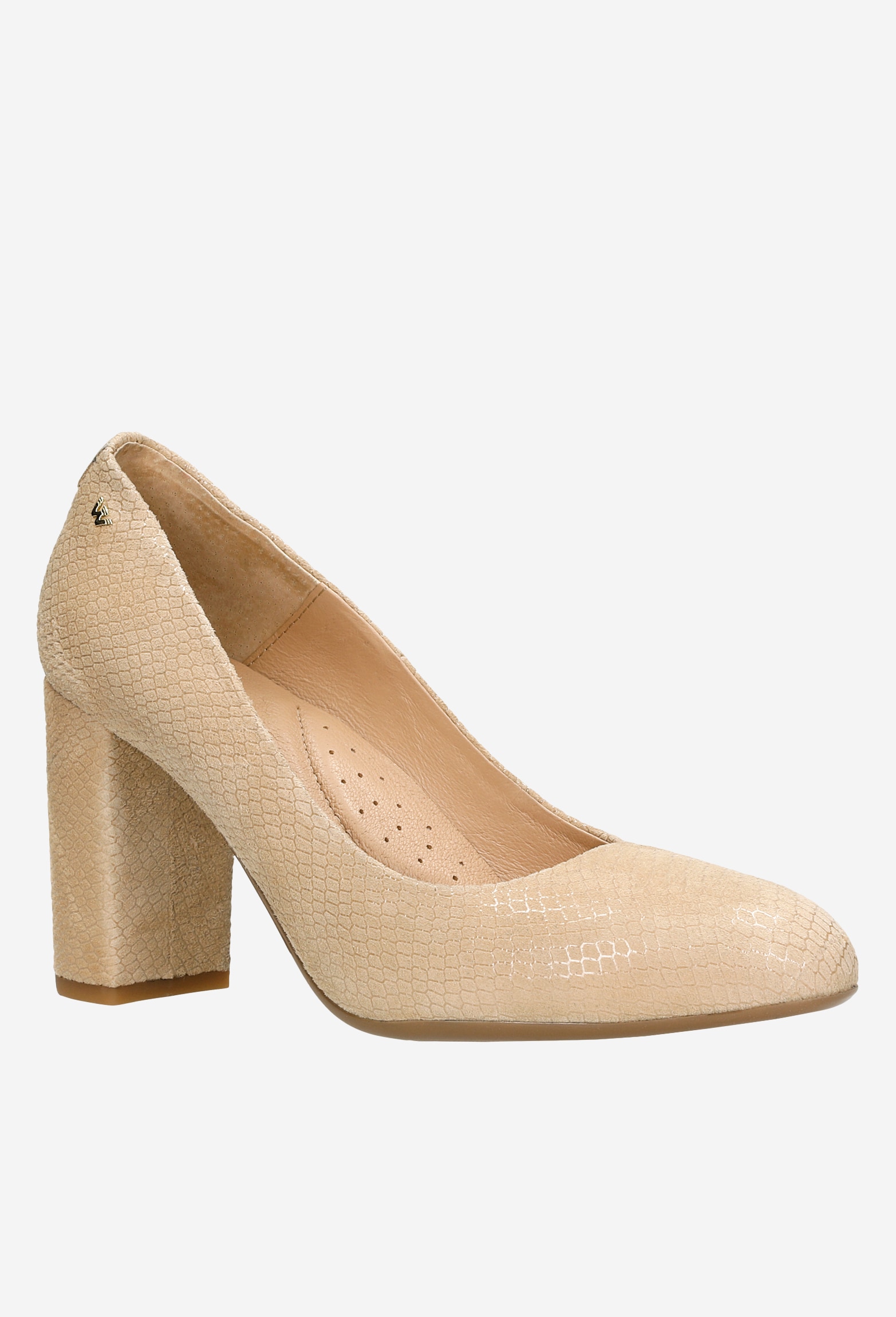 Beżowe czółenka damskie z linii comfort