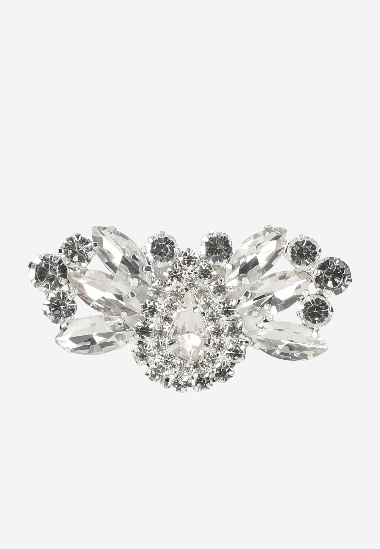 Oryginalne srebrne ozdoby do obuwia z kryształkami