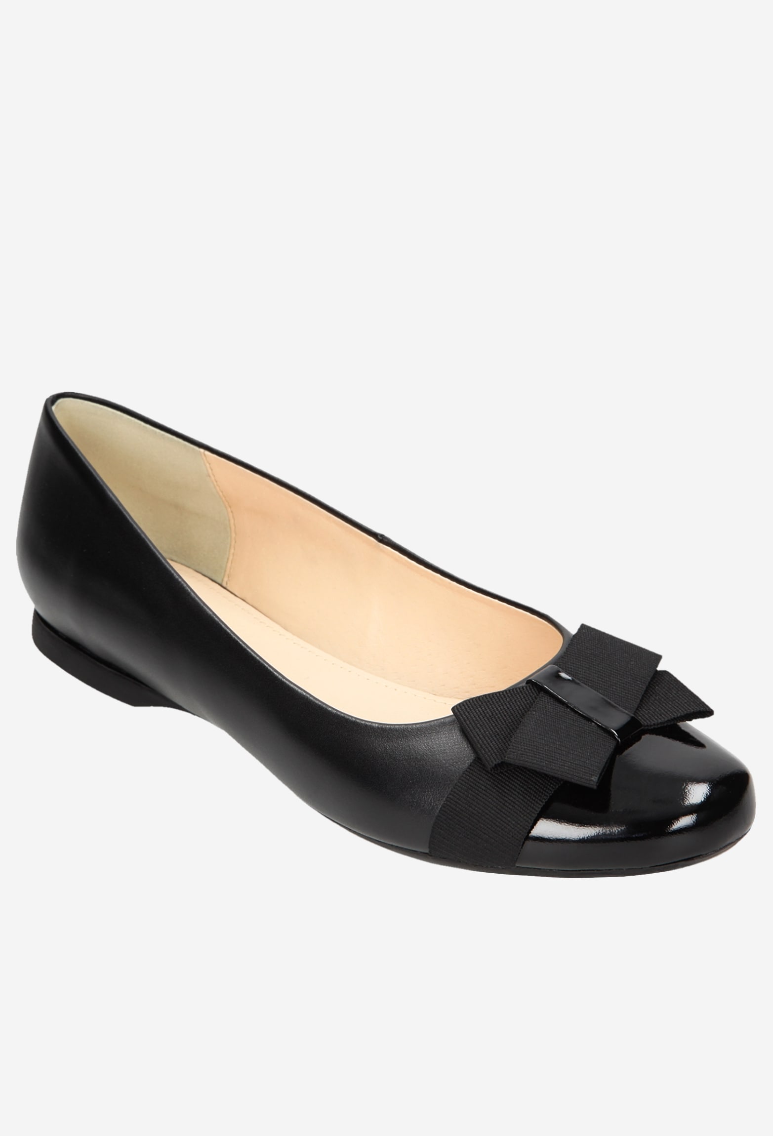 Czarne eleganckie baleriny damskie