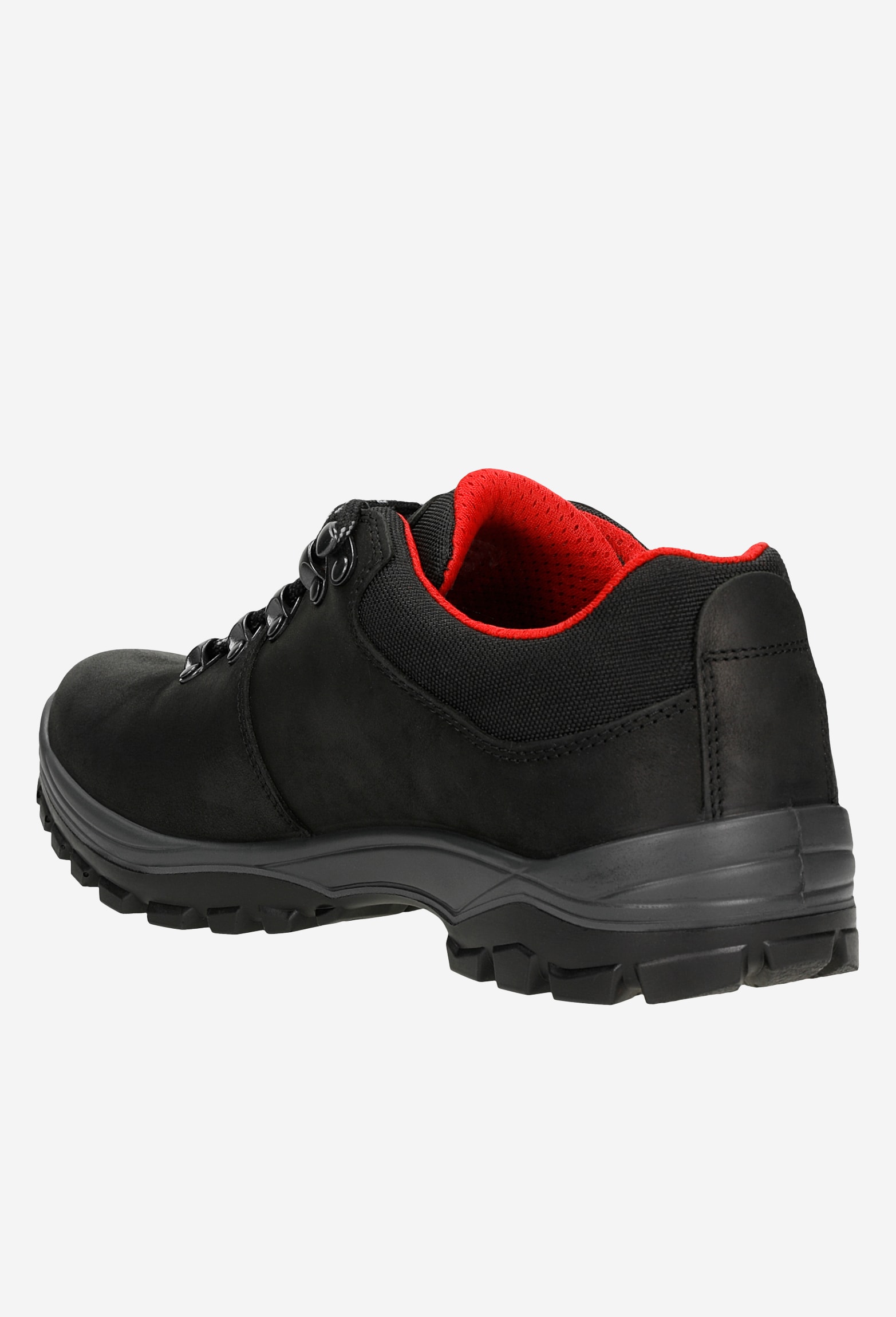 Czarne półbuty trekkingowe ze skóry crazy horse i dzianiny