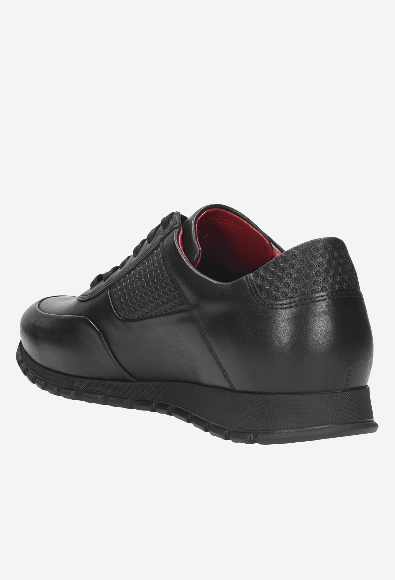 Ciemnobrązowe sneakersy męskie ze skóry licowej