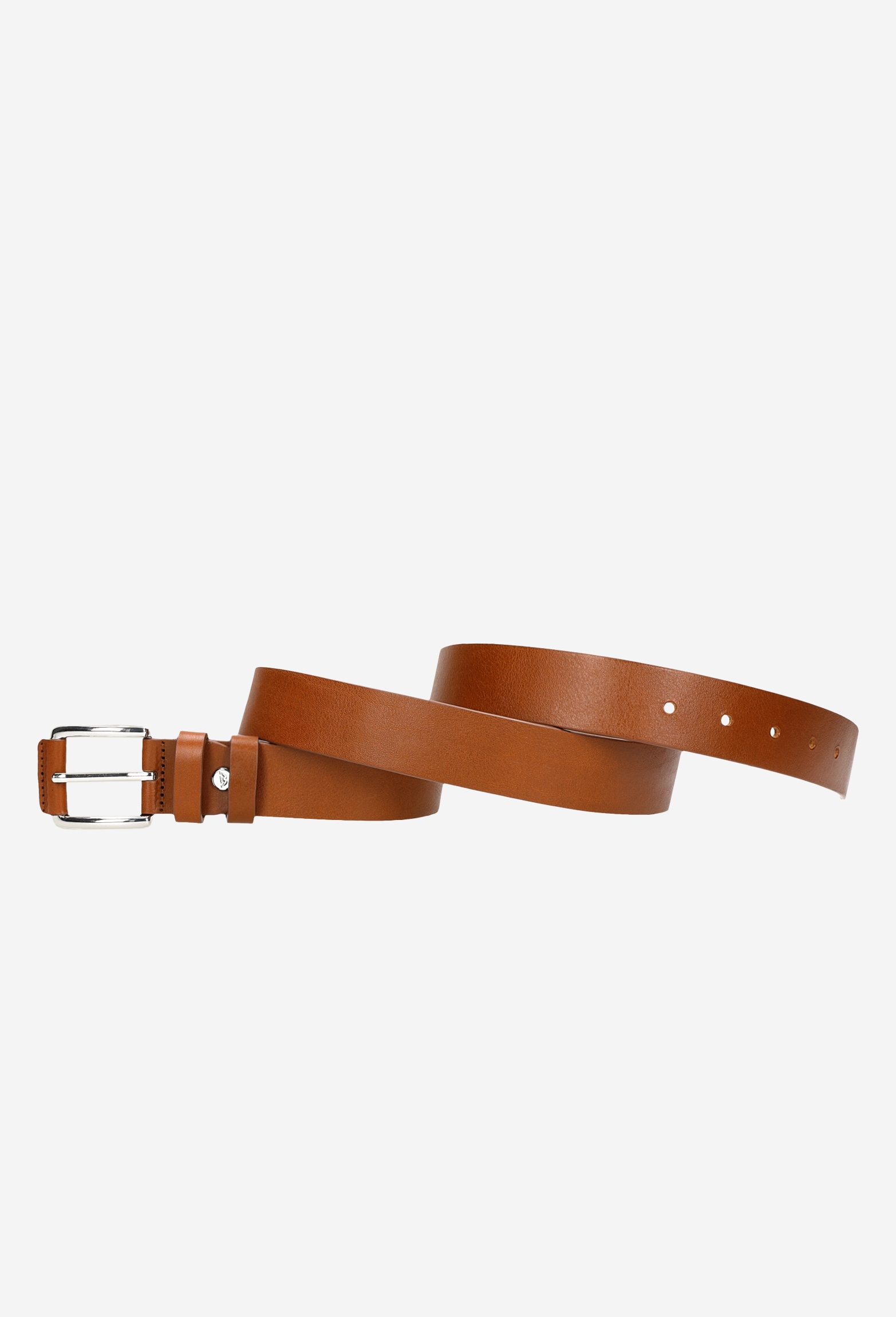 Jasnobrązowy skórzany pasek męski