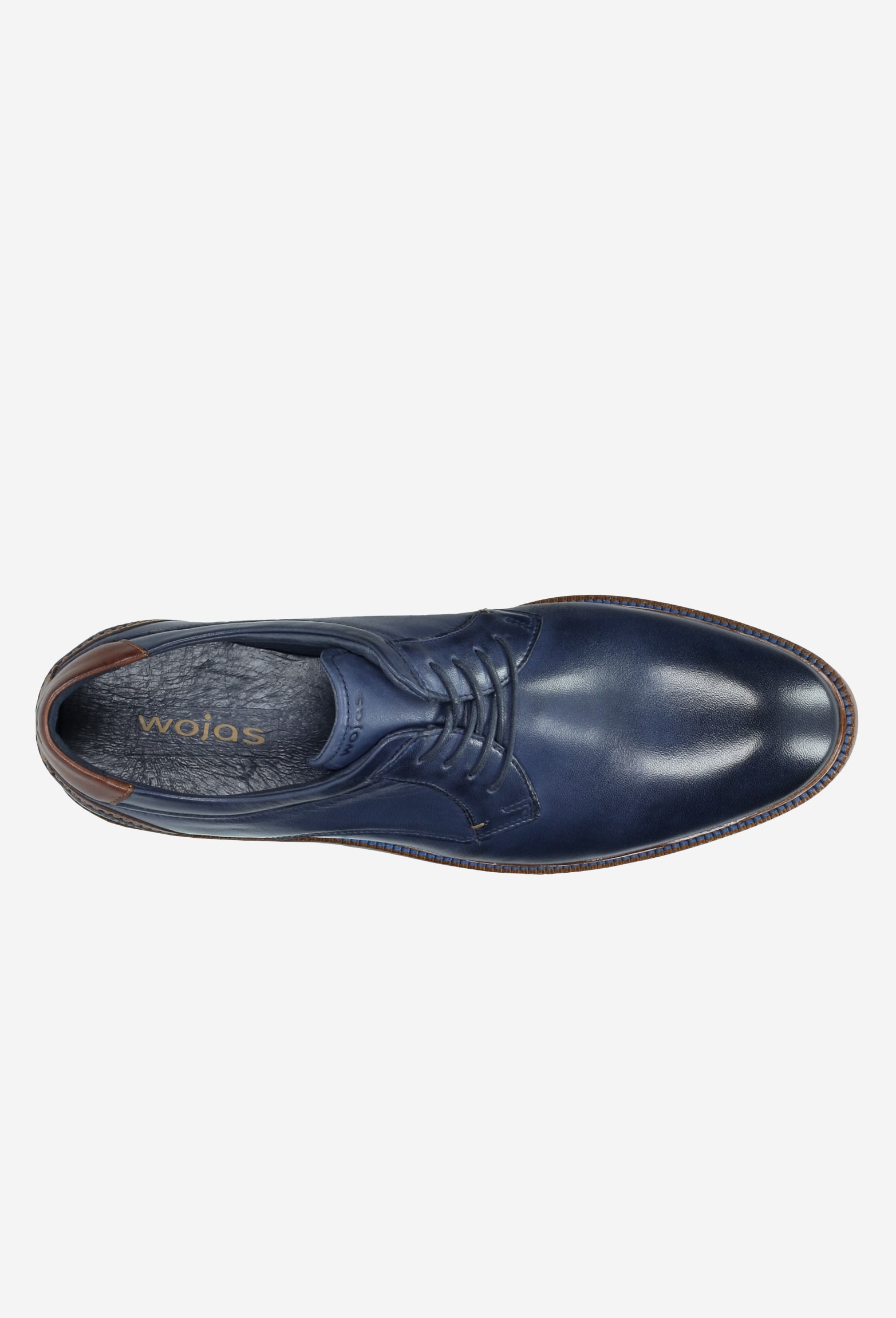 Skórzane półbuty męskie w kolorze granatowym