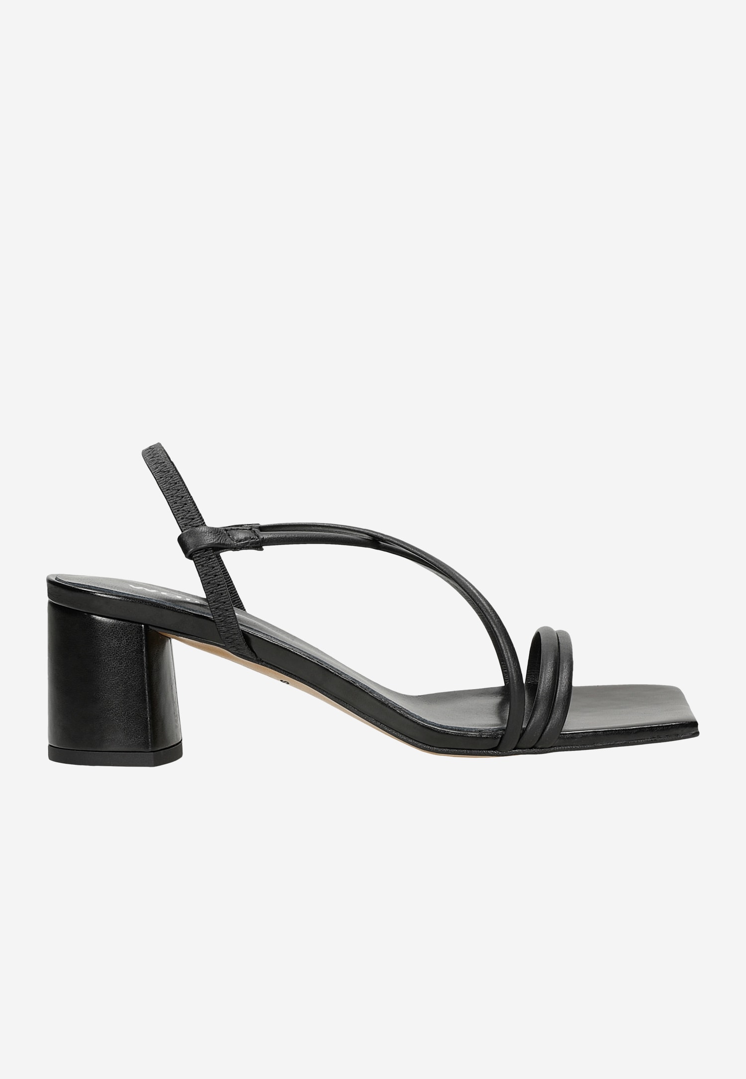 Czarne sandały damskie na niskim obcasie