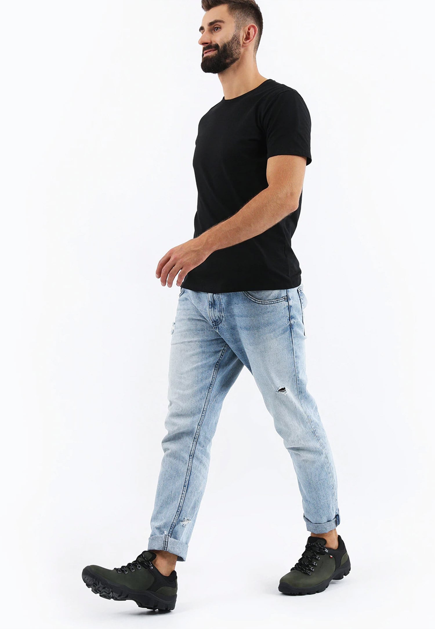 Brązowe trzewiki męskie trekkingowe