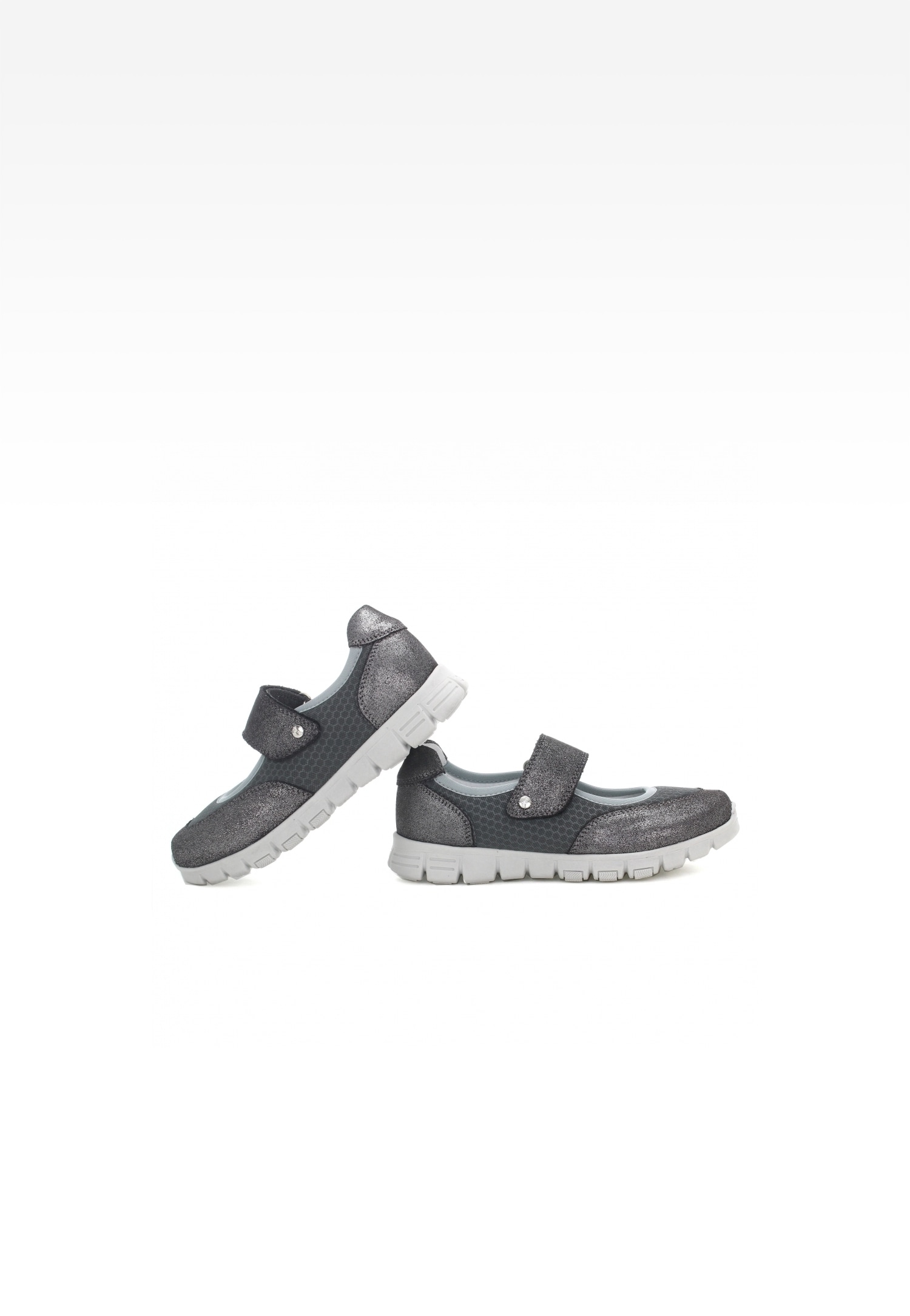 Wizytowe BARTEK W-48026/SZ/11M, dla dziewcząt, szary