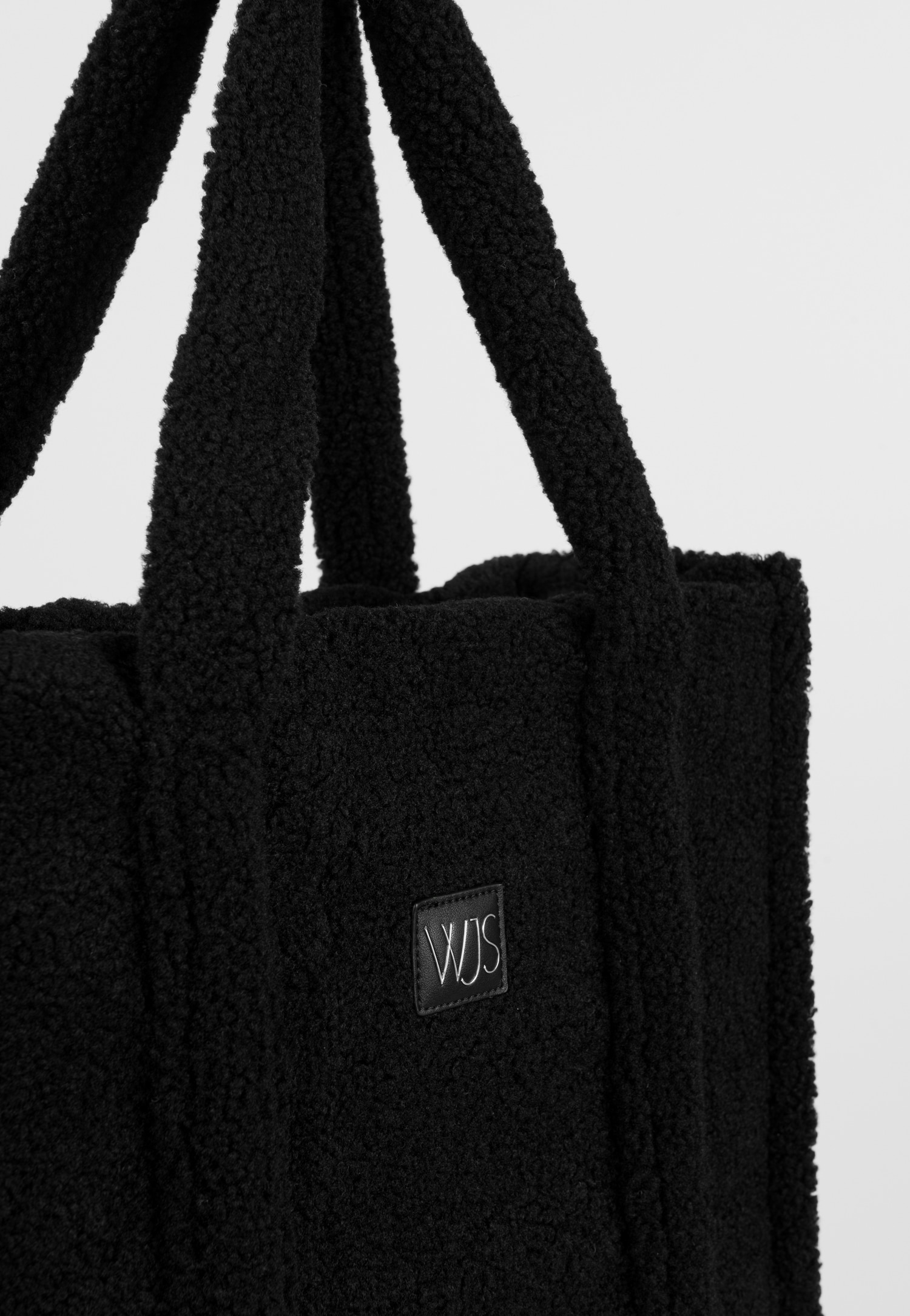 WJS duża pluszowa torebka damska w kolorze białym