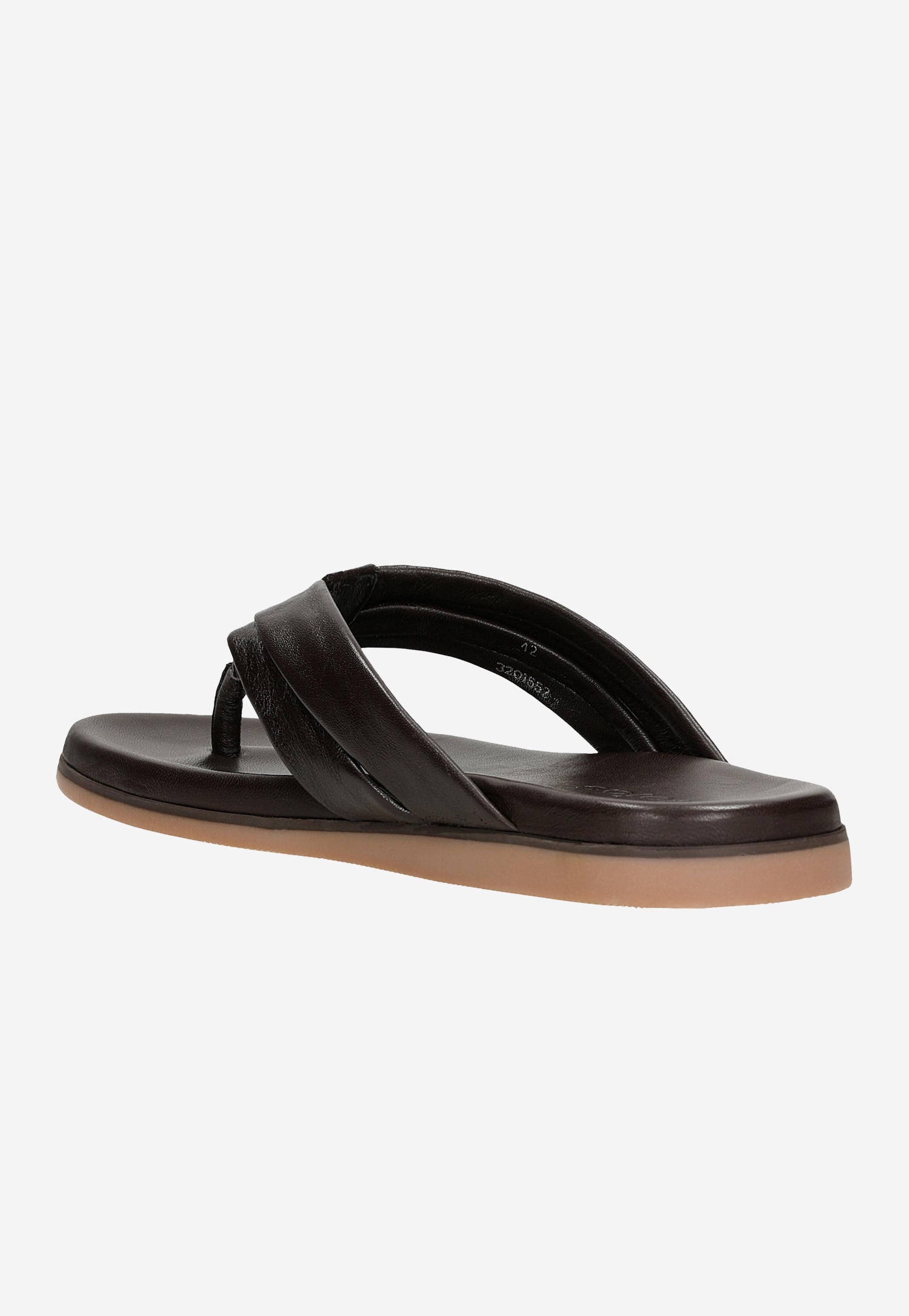 Brązowe japonki męskie ze skóry licowej