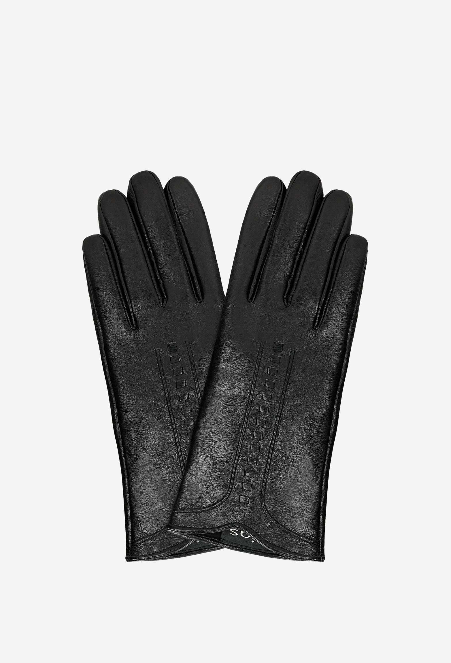 Czarne rękawiczki damskie ze skóry