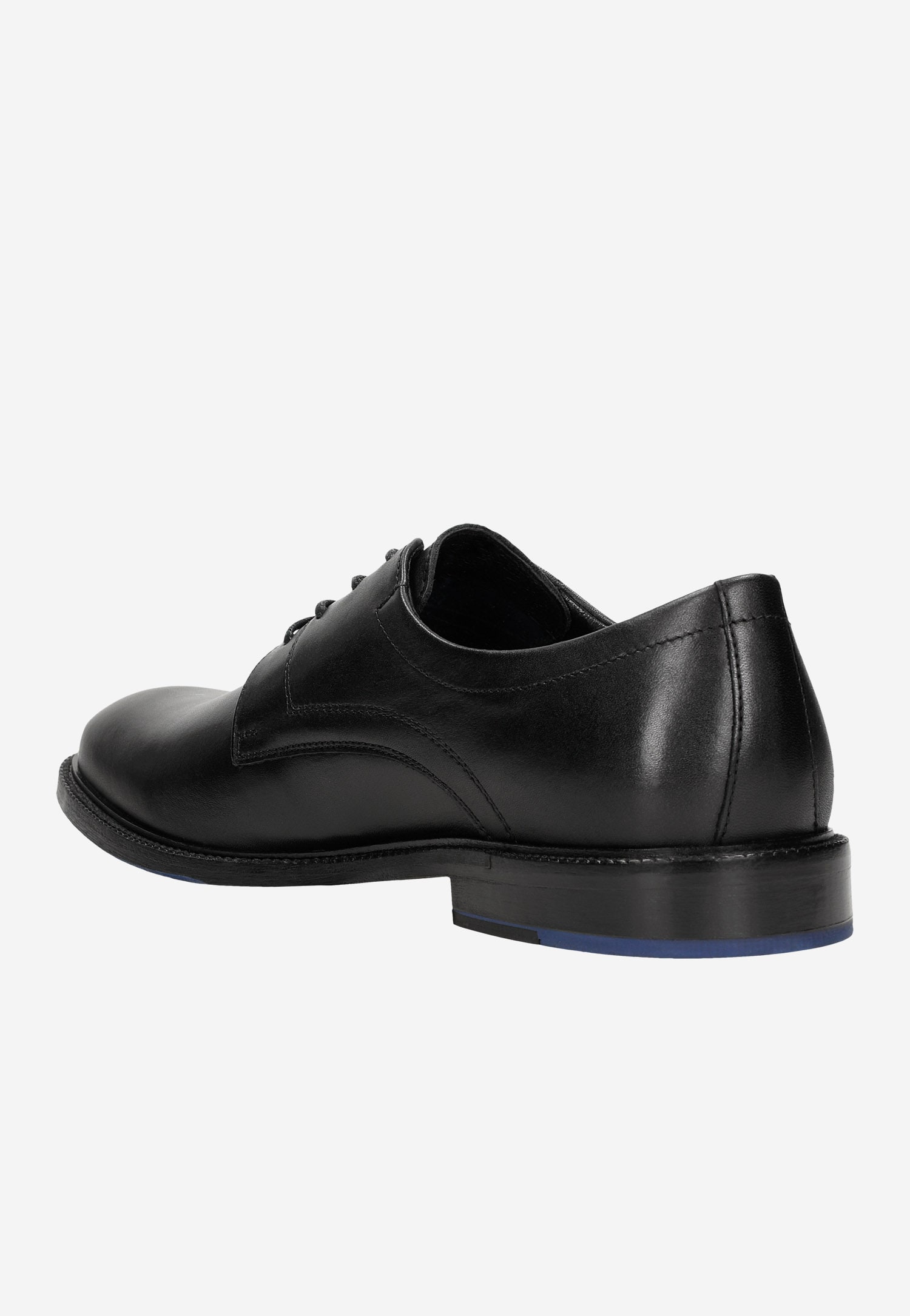 Czarne eleganckie półbuty męskie sznurowane