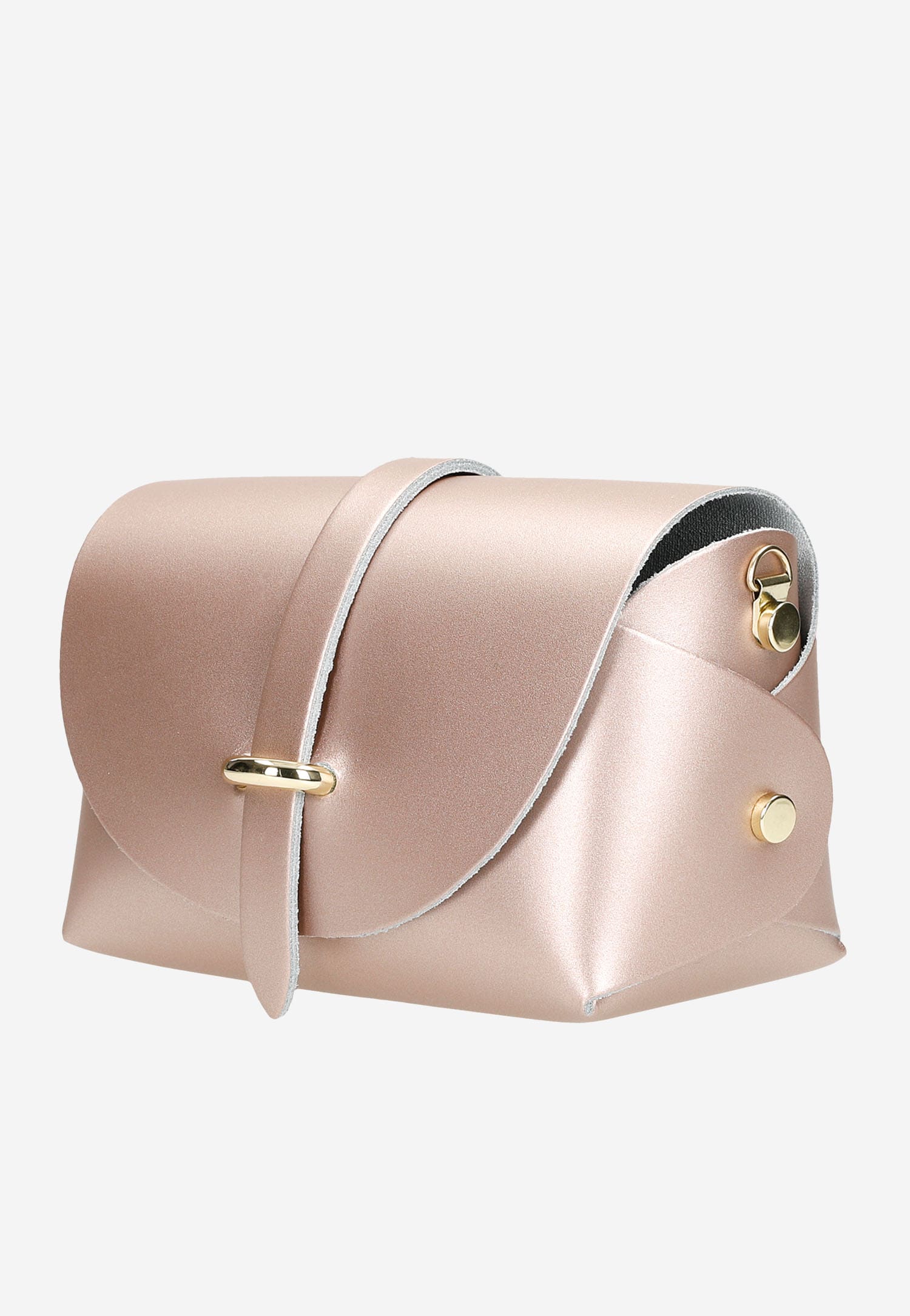 Mała czarna wizytowa torebka damska ze skóry licowej