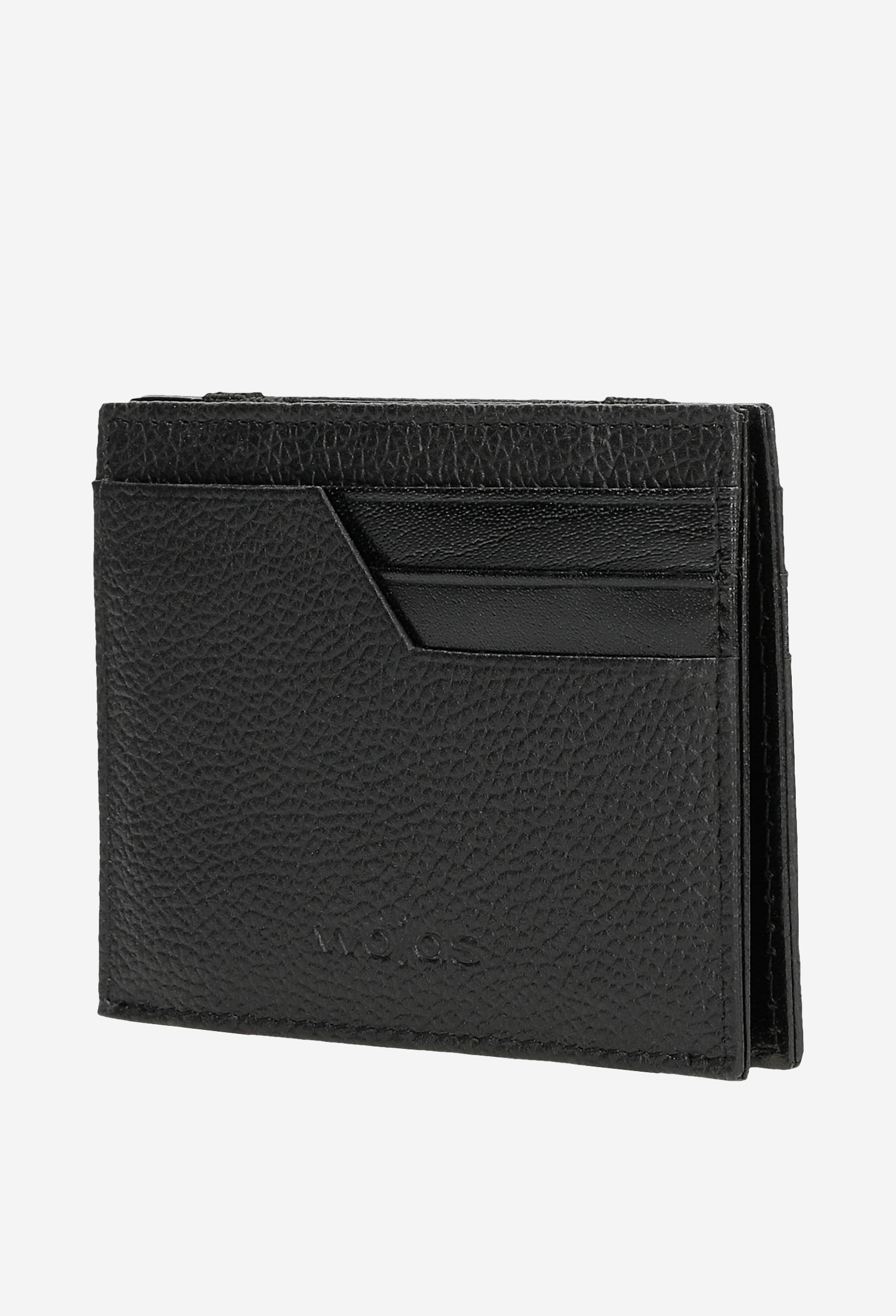 Czarny skórzany portfel męski z gumką