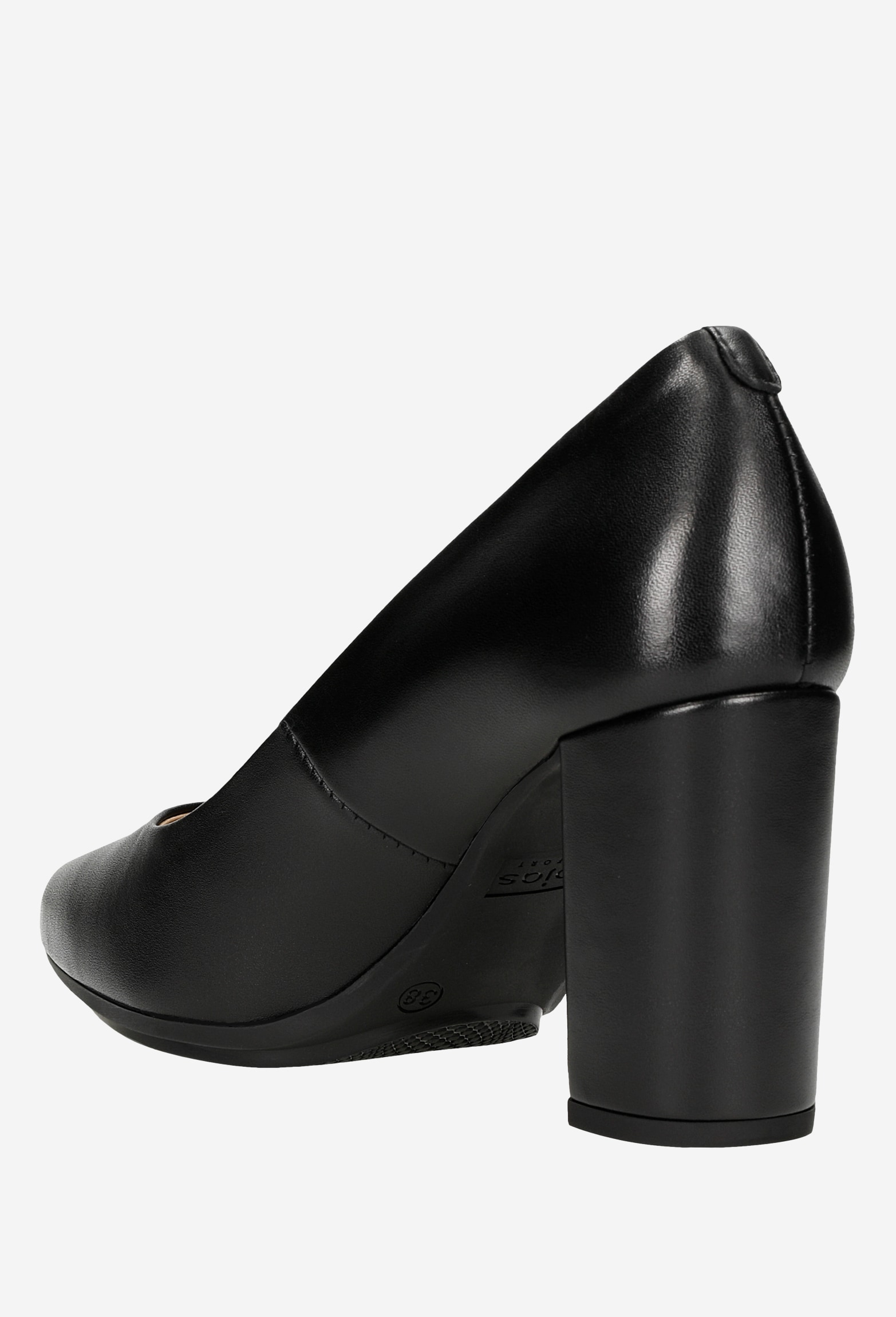 Czarne czółenka na słupku