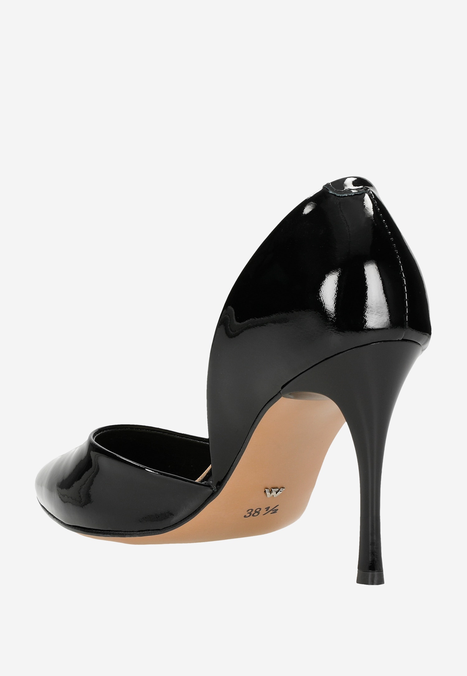 Czarne eleganckie czółenka damskie lakierowane