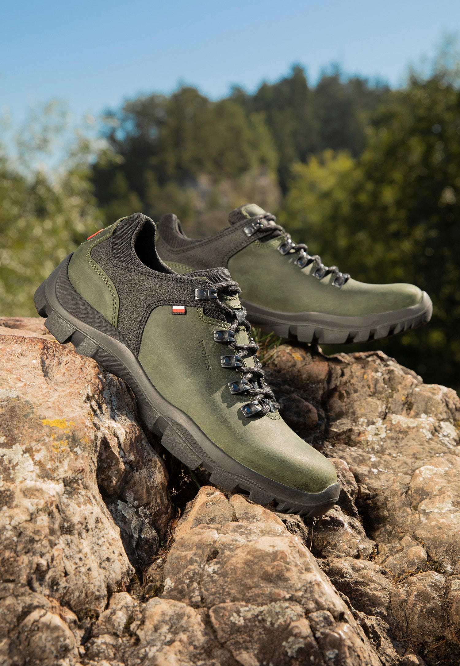 Brązowe trzewiki męskie trekkingowe