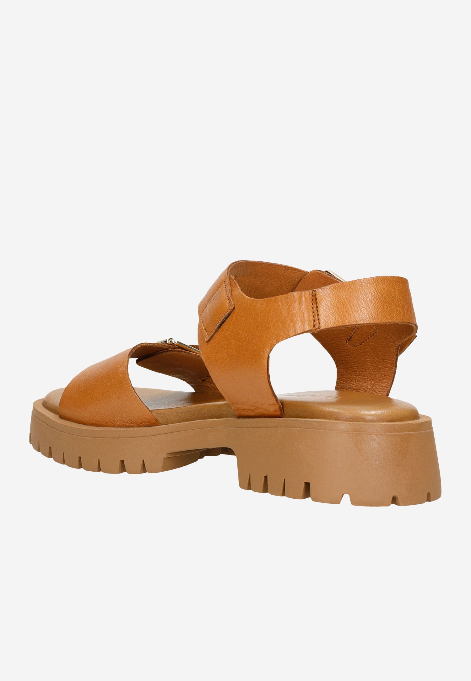 Czarne sandały damskie ze skóry licowej