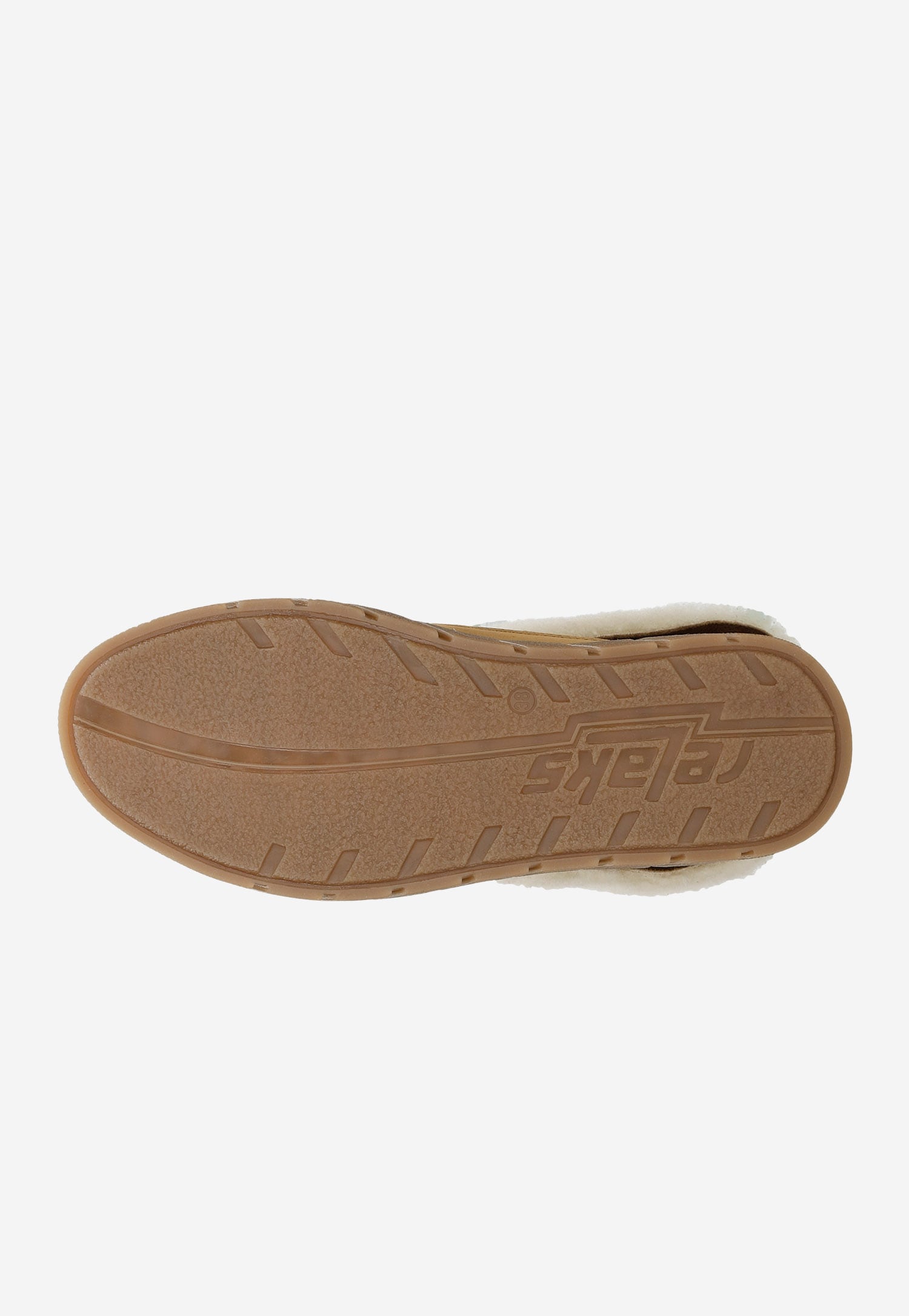 RELAKS jasnobrązowe Śniegowce damskie z wywijaną cholewką