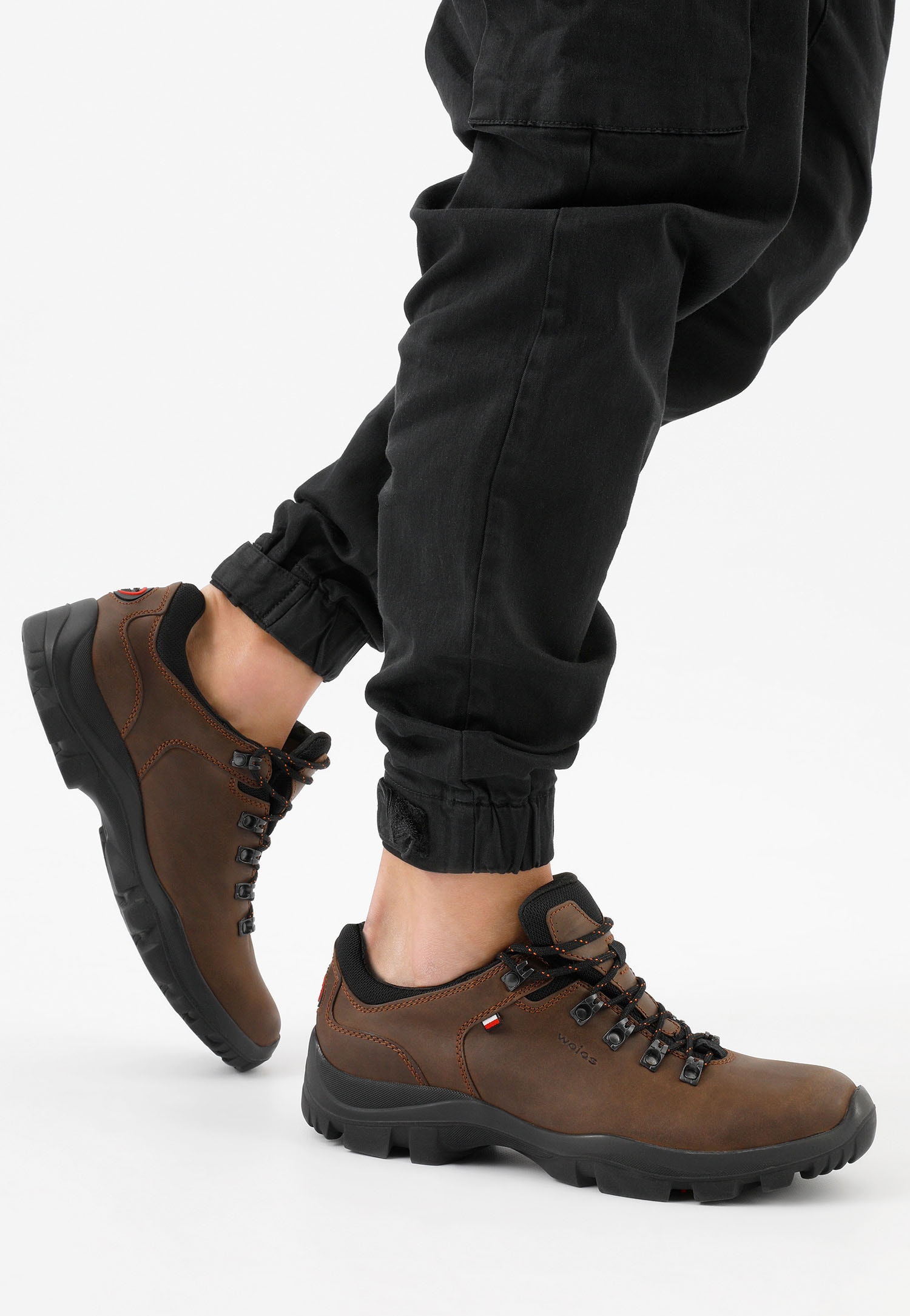 Brązowe trzewiki męskie trekkingowe