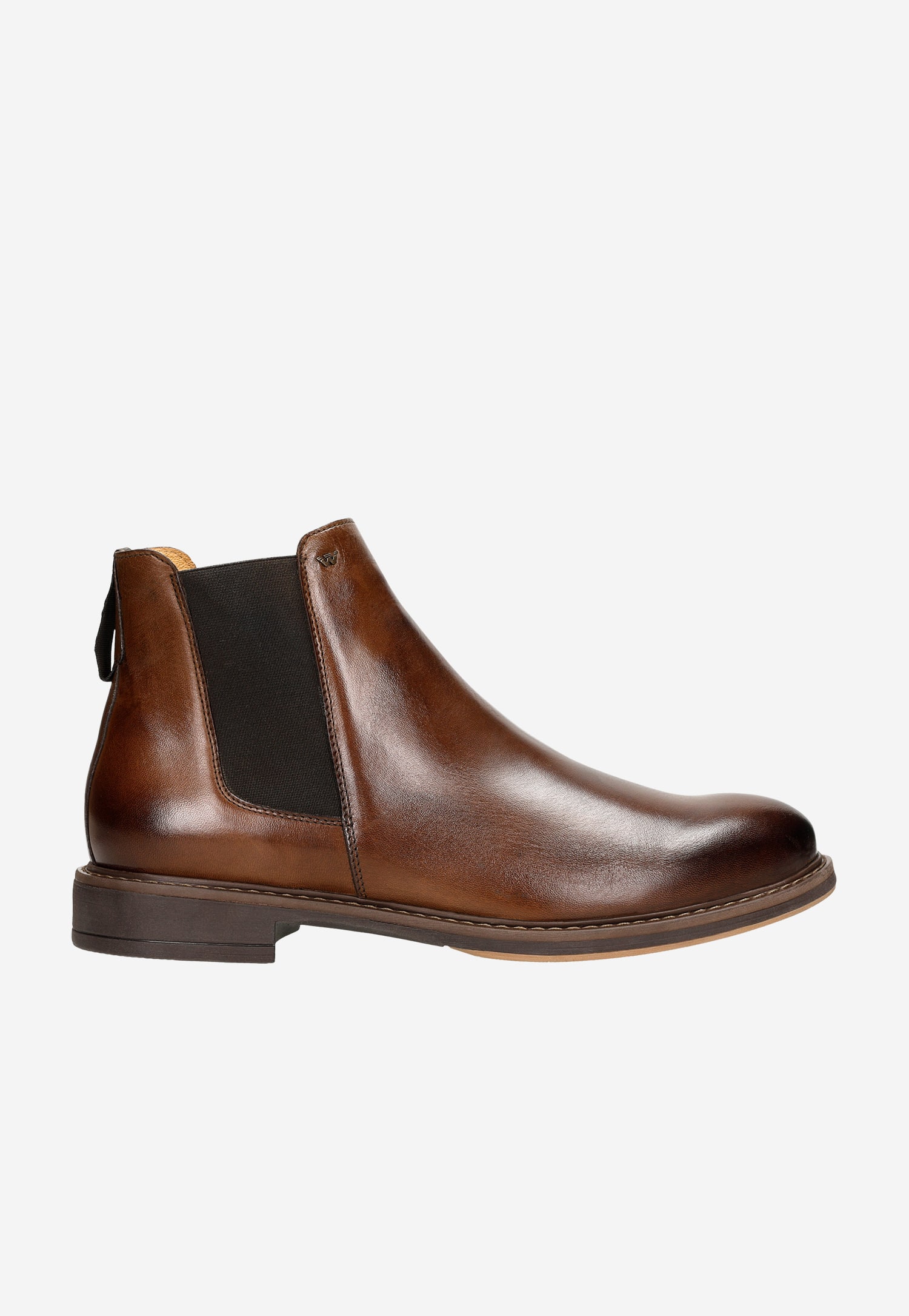 Czarne skórzane sztyblety męskie ze skóry licowej