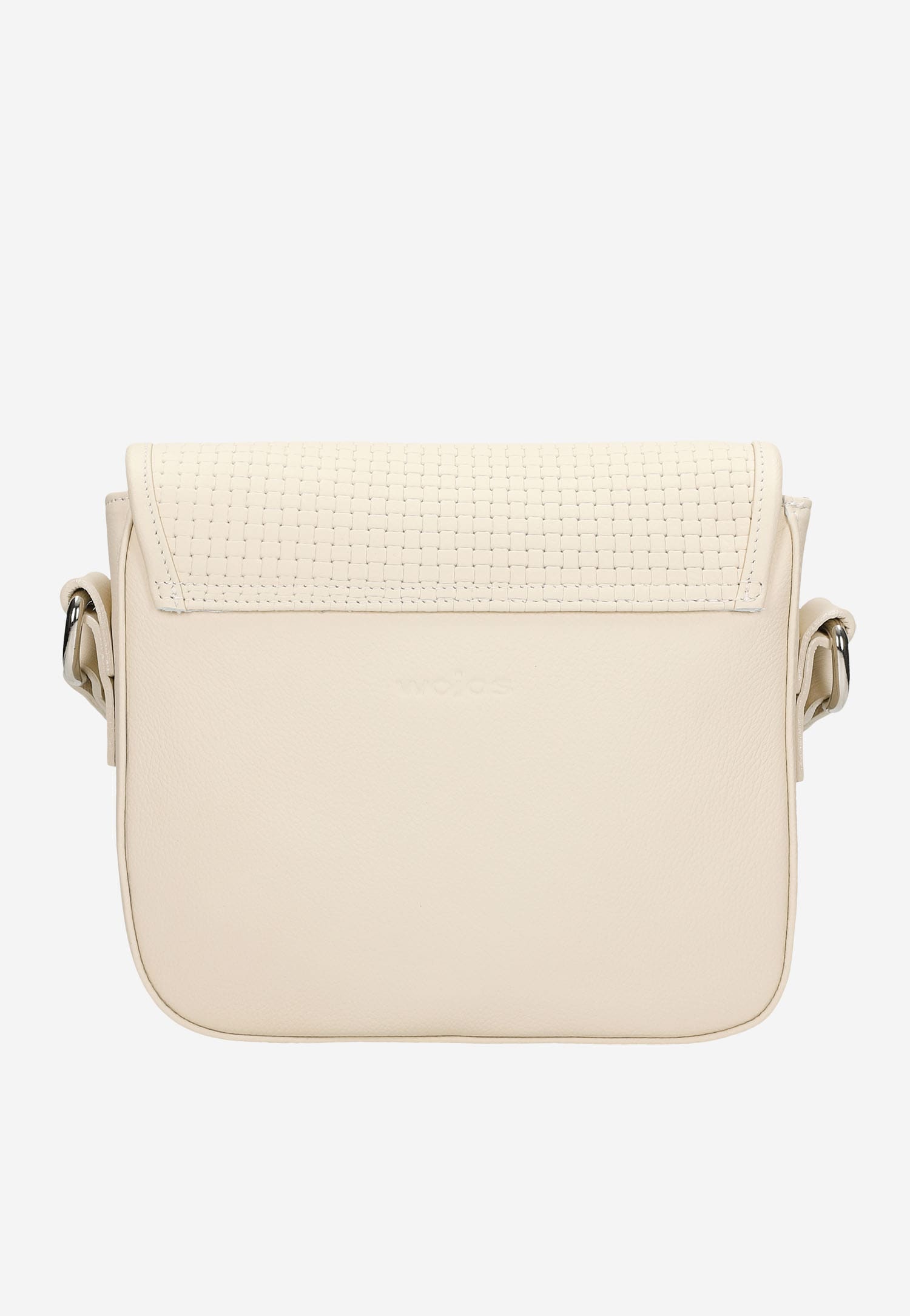 Skórzana torebka damska w kolorze jasnego beżu