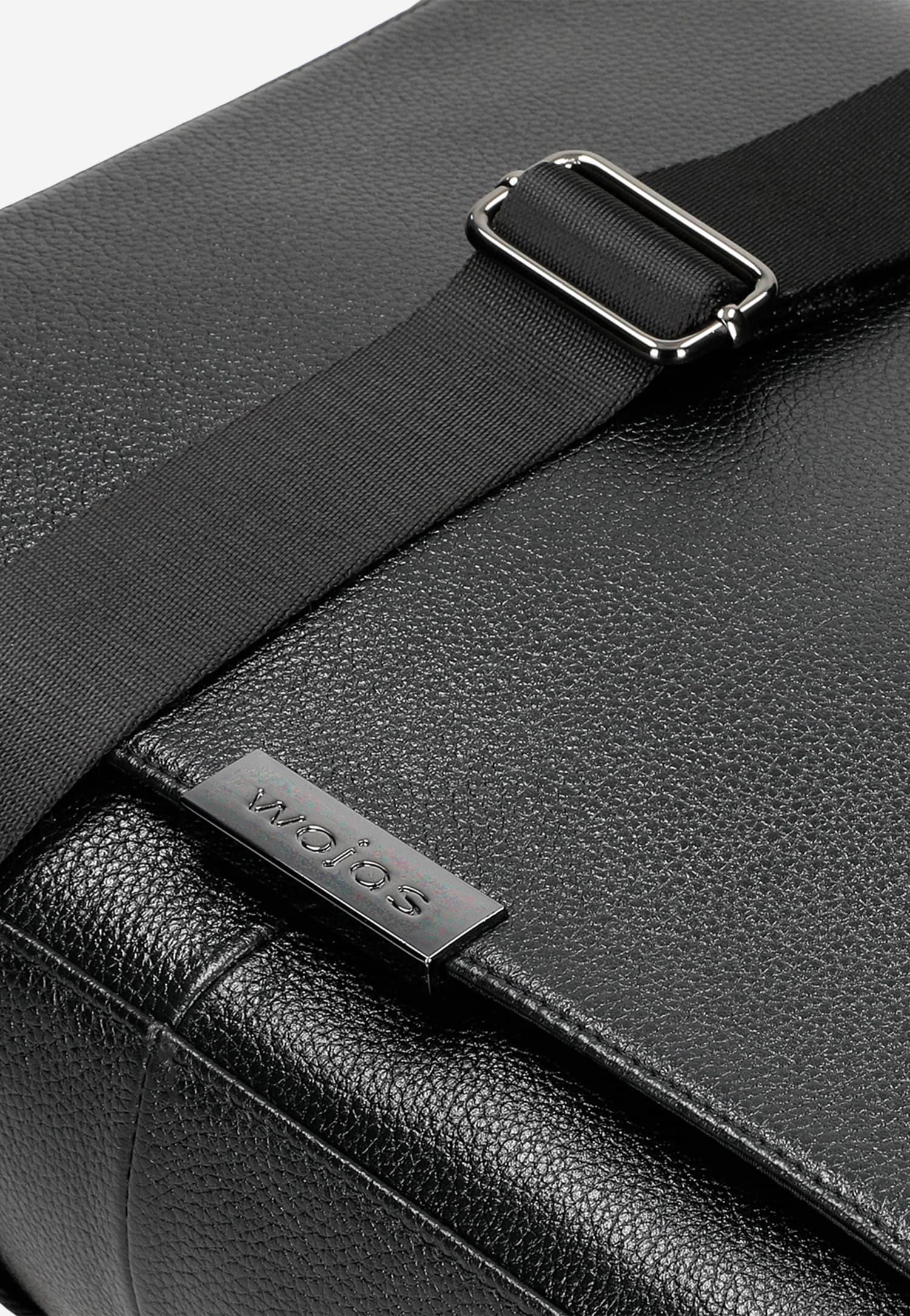 Brązowa skórzana torba męska