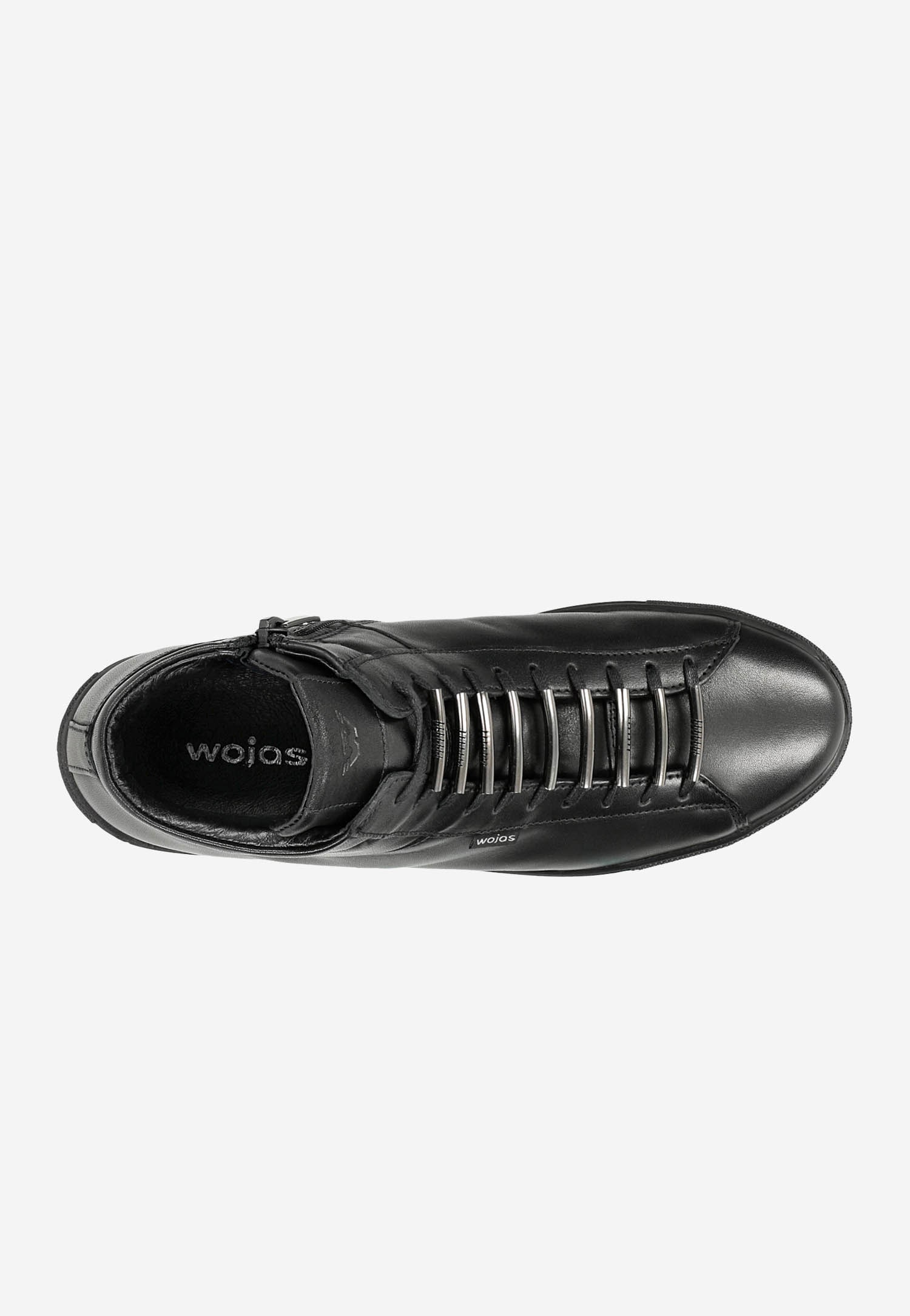 Czarne trzewiki damskie w sportowym stylu