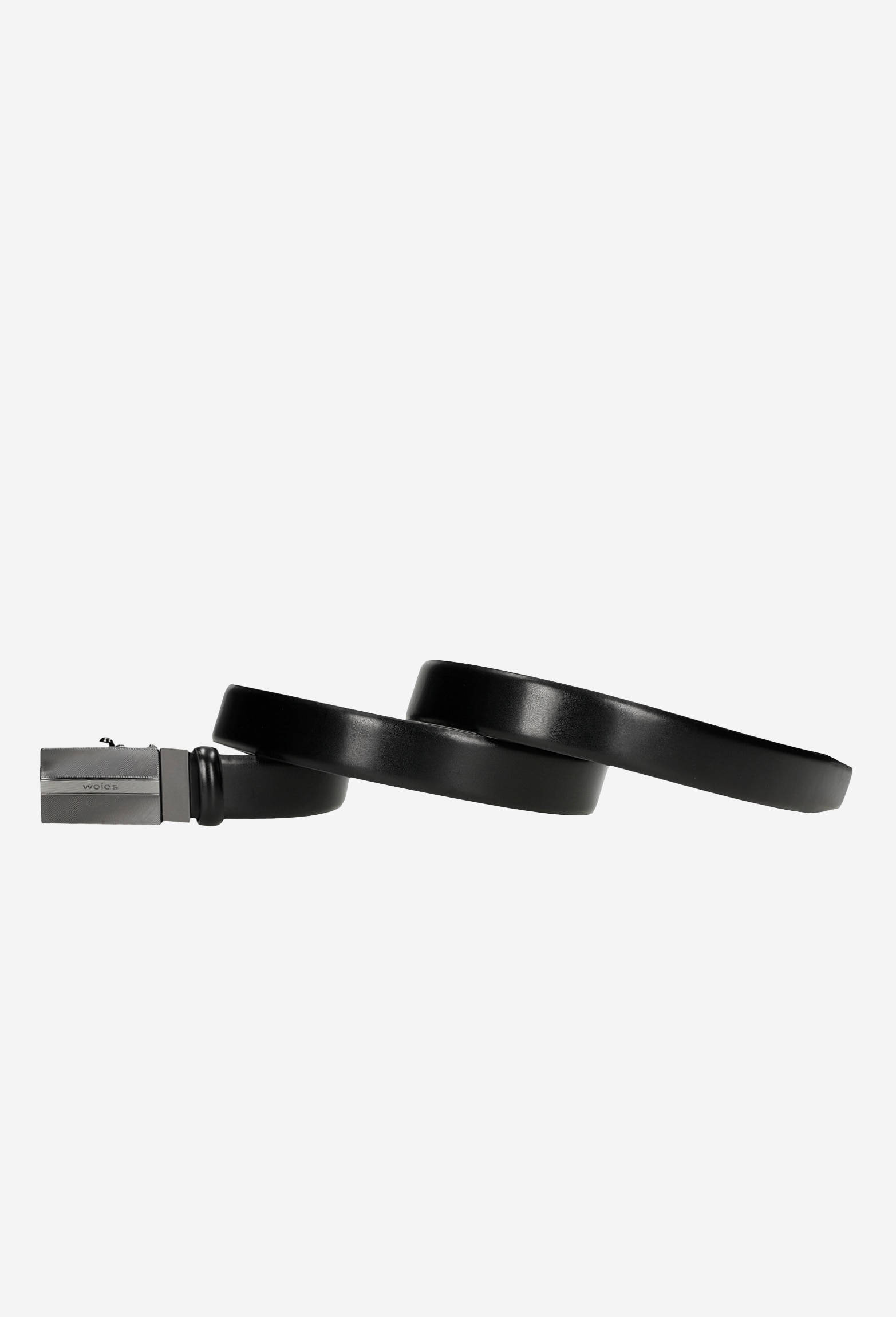 Brązowy skórzany pasek męski z pełną klamrą