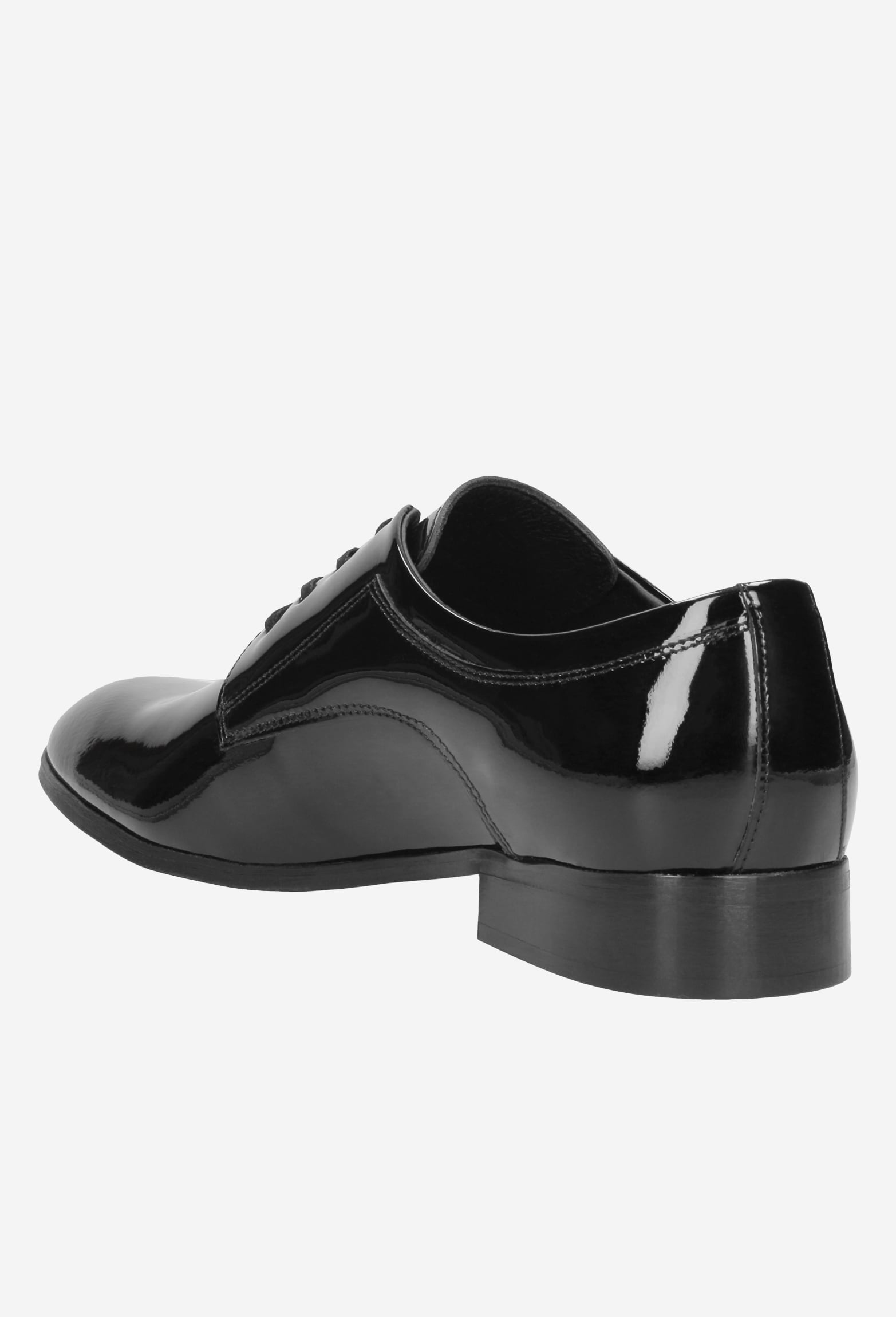 Czarne lakierowane męskie półbuty w stylu formal