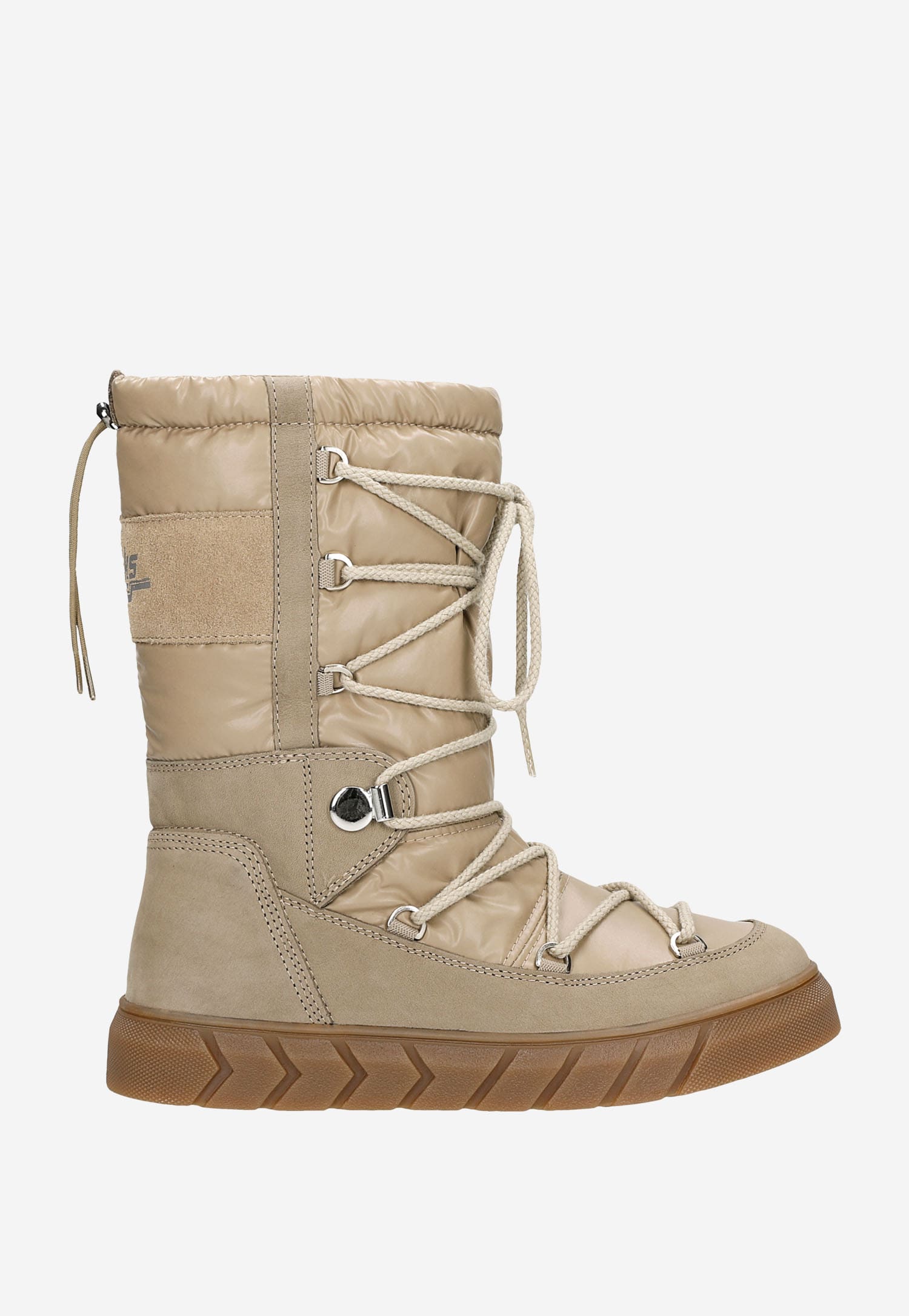 Czarno-niebieskie wsuwane śniegowce damskie RELAKS