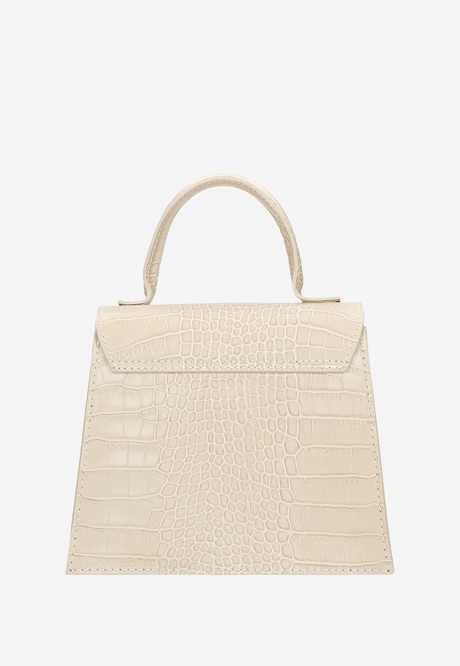 Skórzana torebka damska w kolorze jasnego beżu