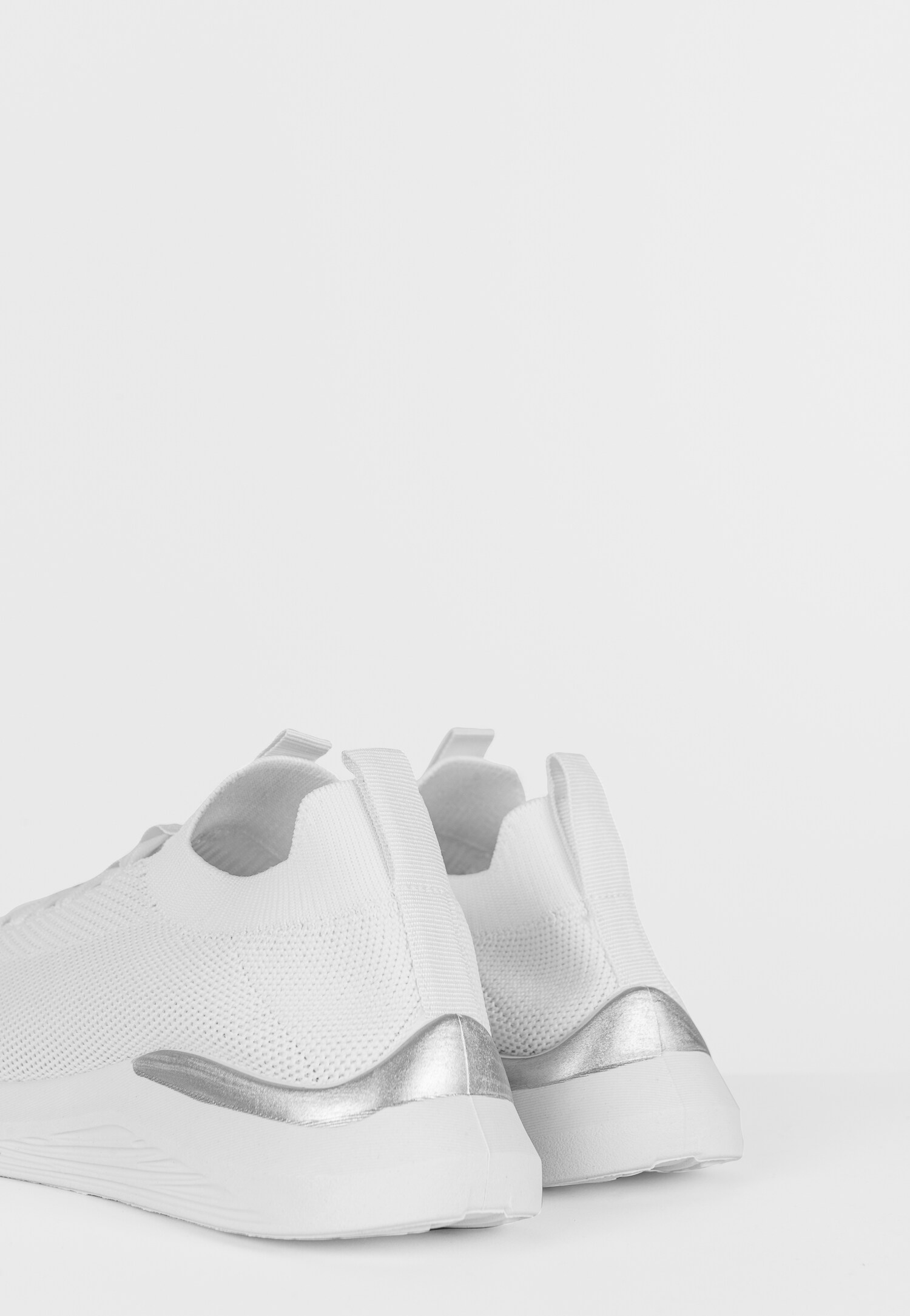 WJS białe sznurowane sneakersy damskie