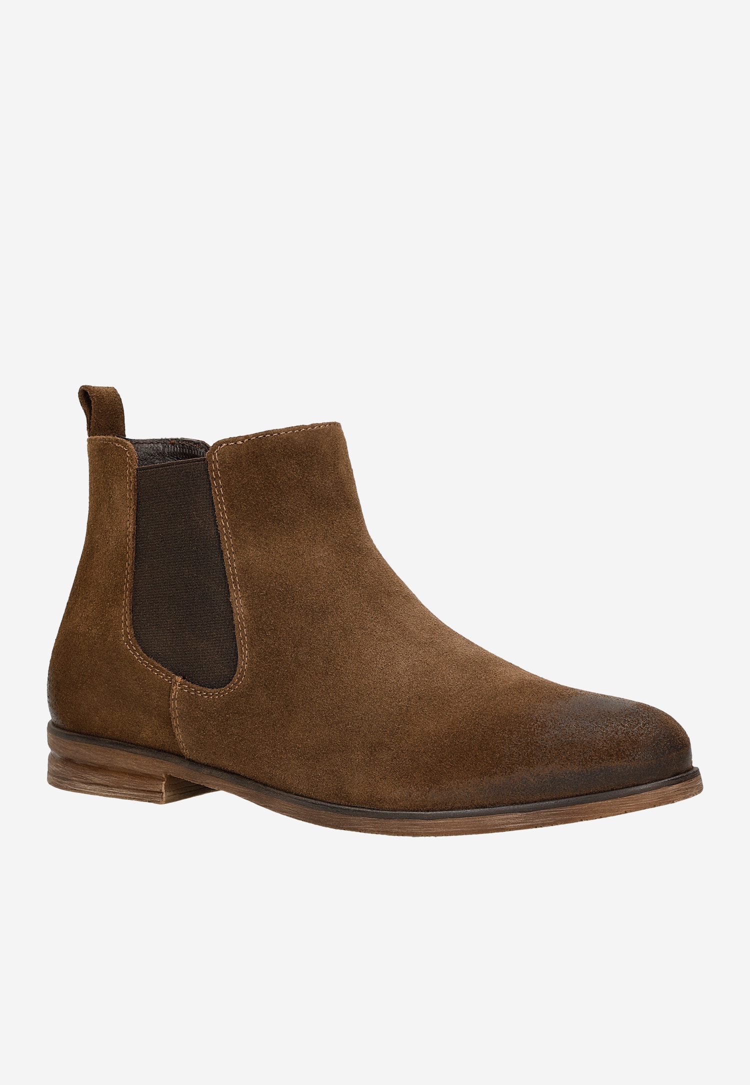 Beżowe sztyblety damskie z dwoiny welurowej