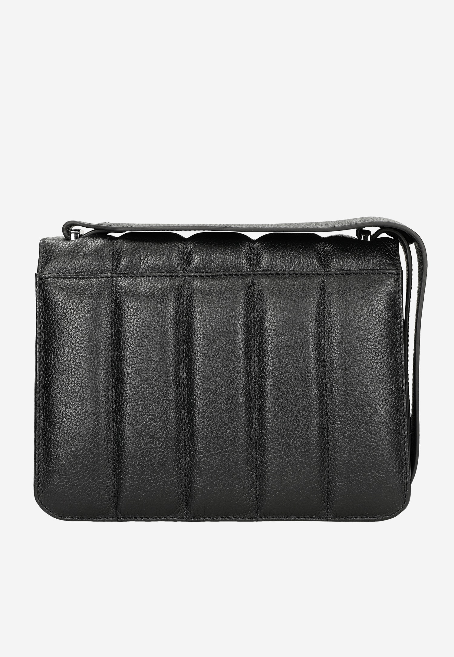 Mała czarna torebka damska z pikowanej skóry licowej