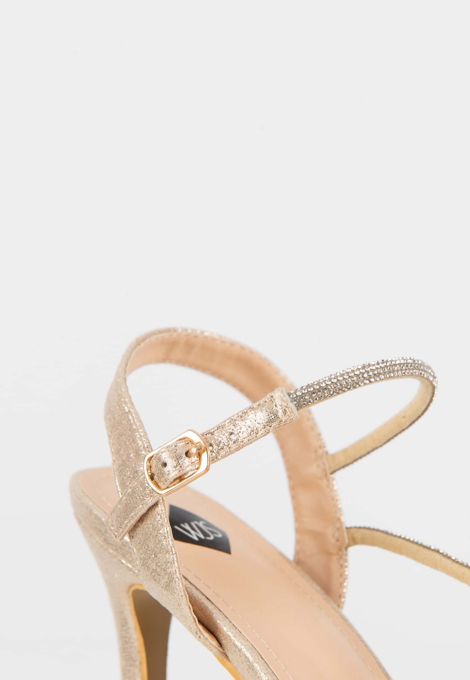 Czarne wieczorowe sandały damskie na obcasie