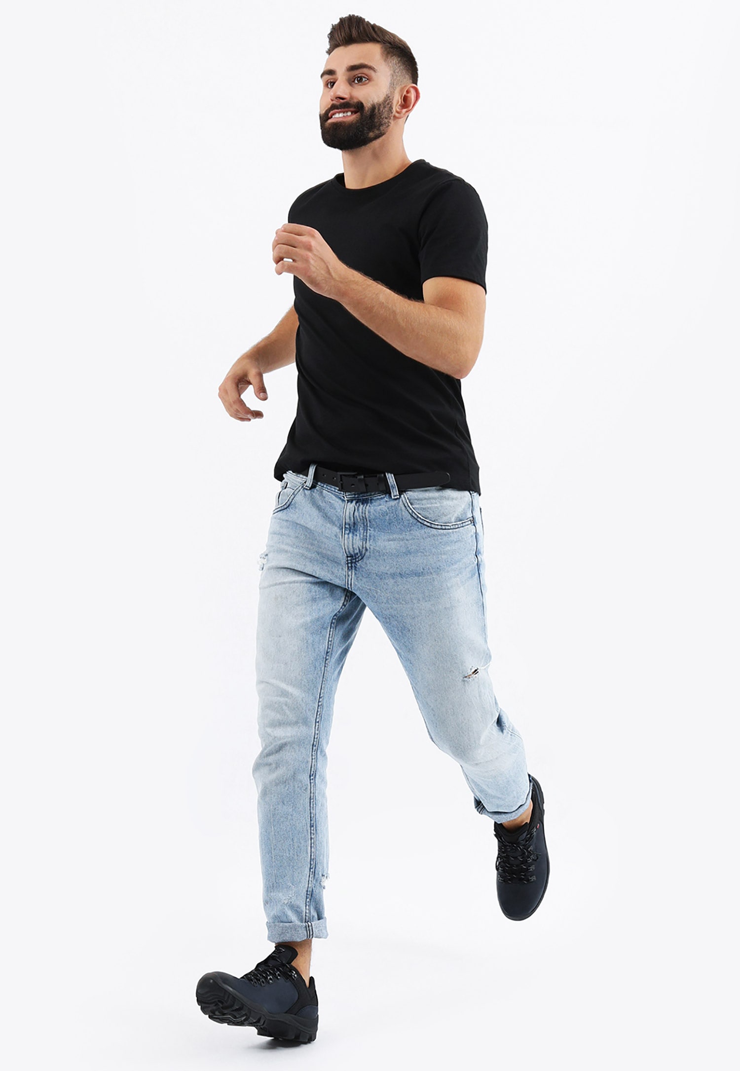 Brązowe trzewiki męskie trekkingowe