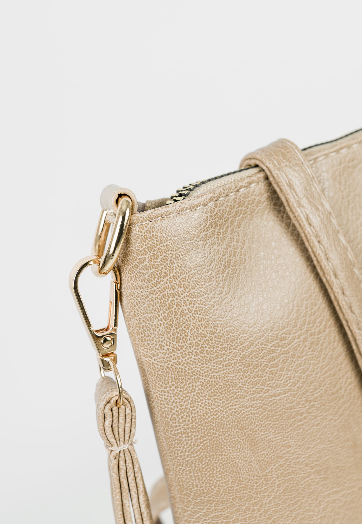 WJS mała beżowa torebka damska etui