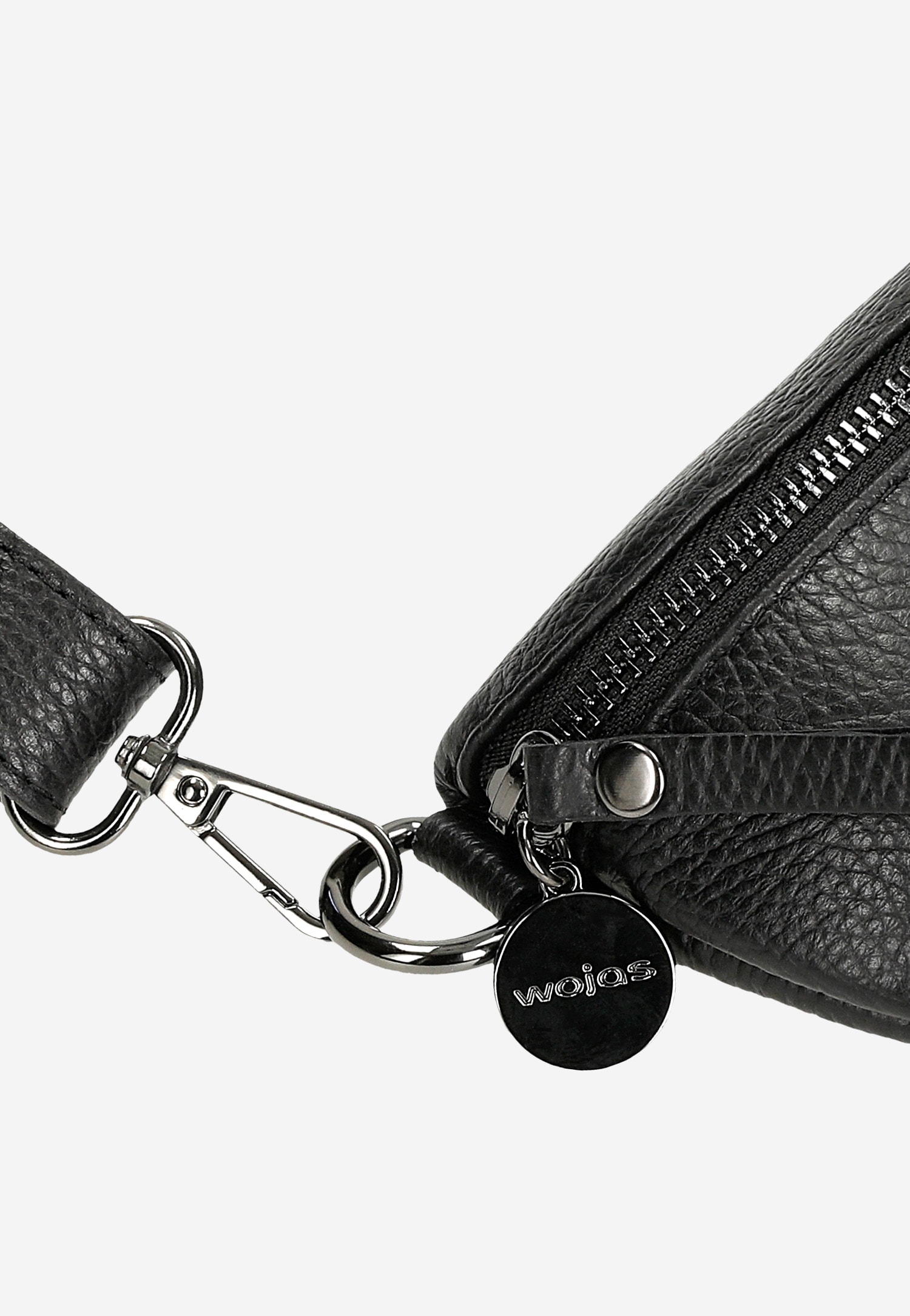 Jasnobeżowa nerka damska ze skóry licowej