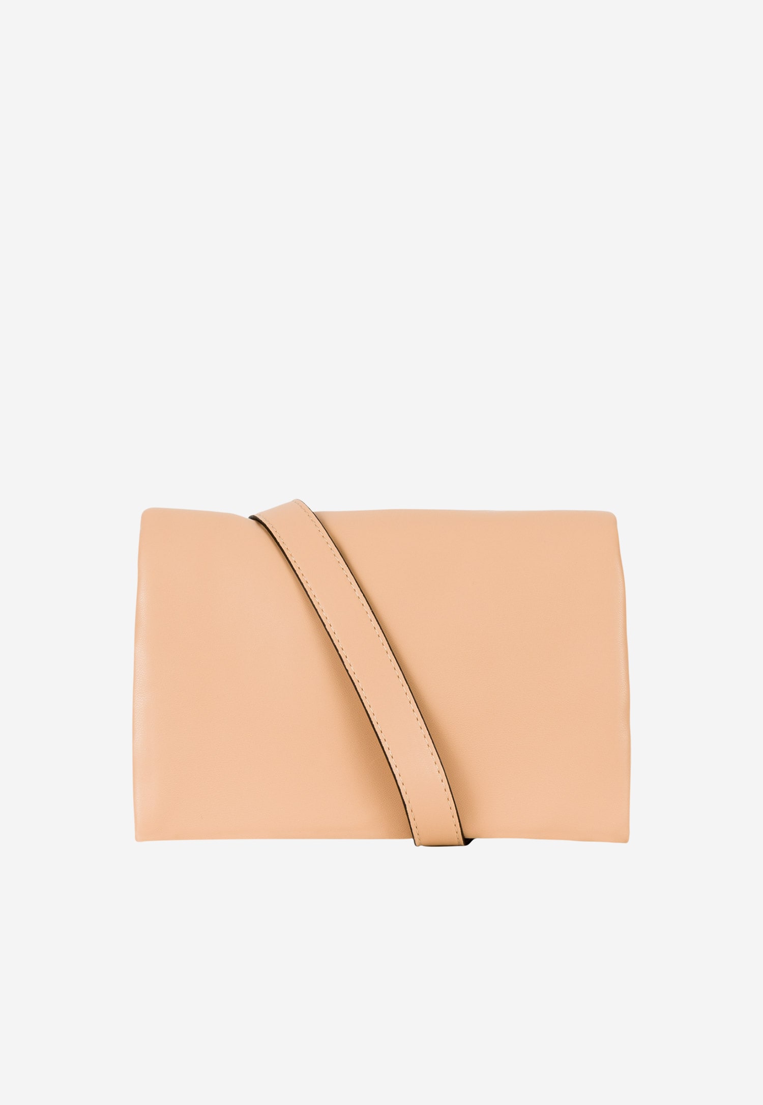 WJS beżowa gładka torebka damska