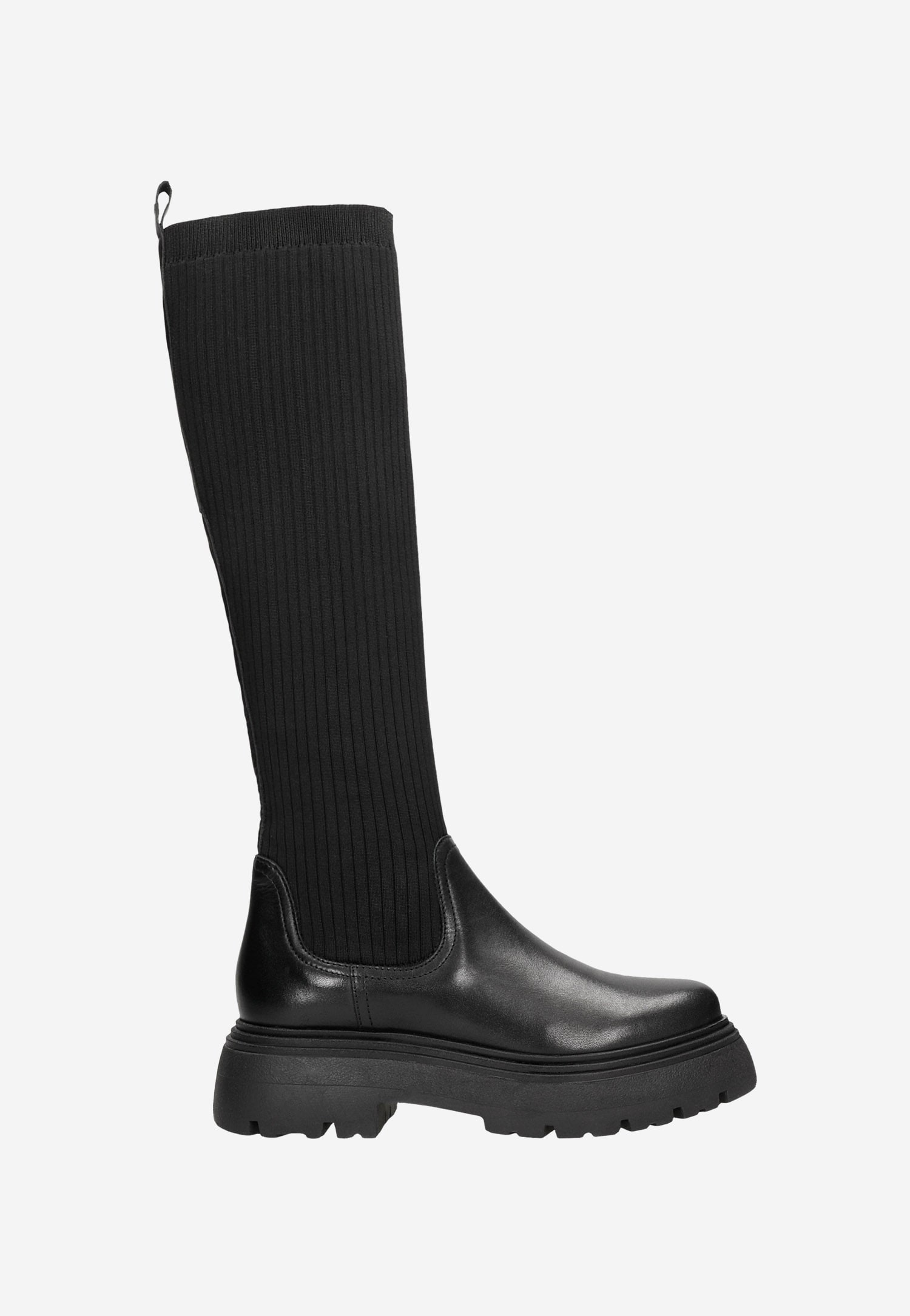 Czarne kozaki damskie z cholewką do kolana