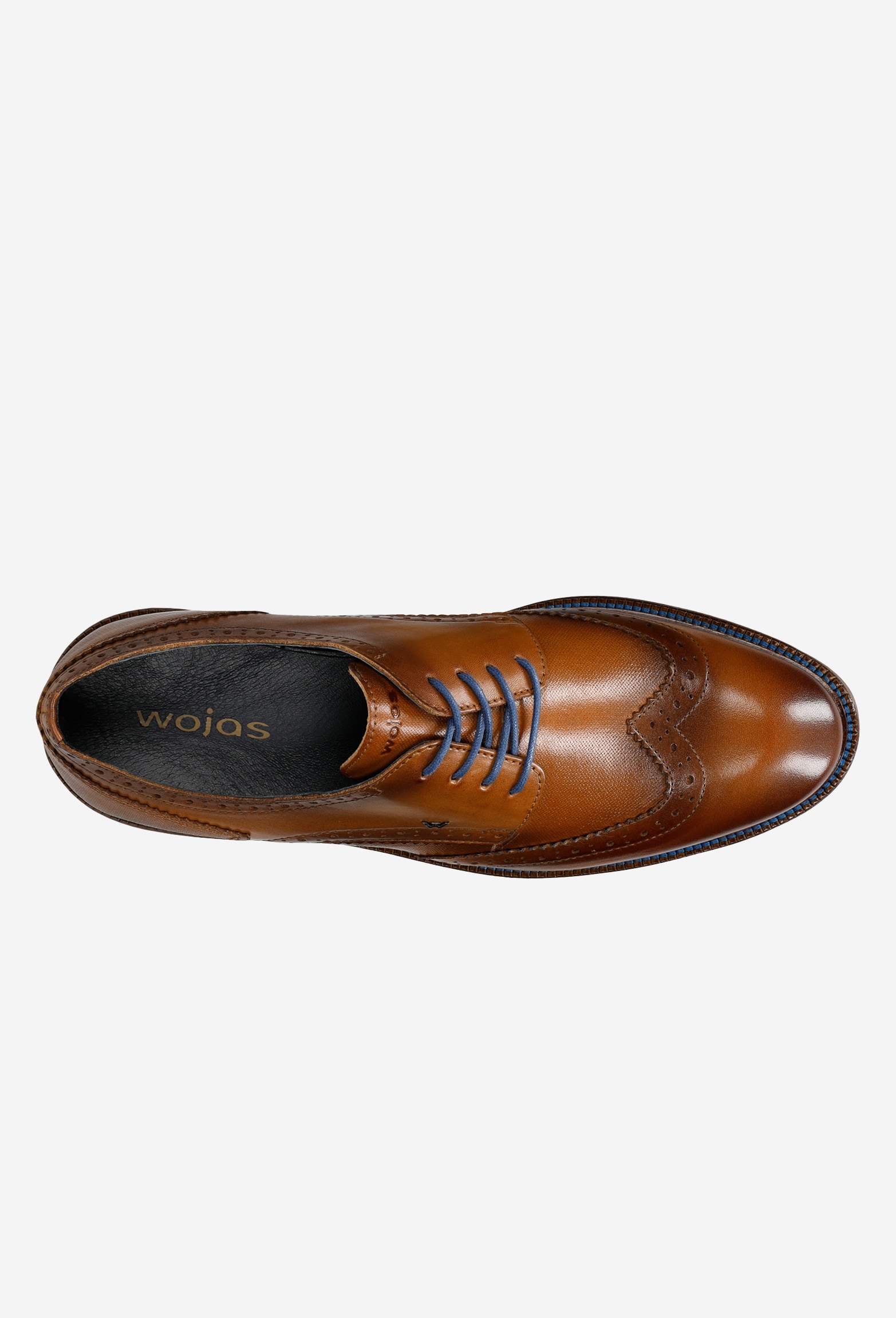 Brązowe sznurowane półbuty męskie w stylu oksford