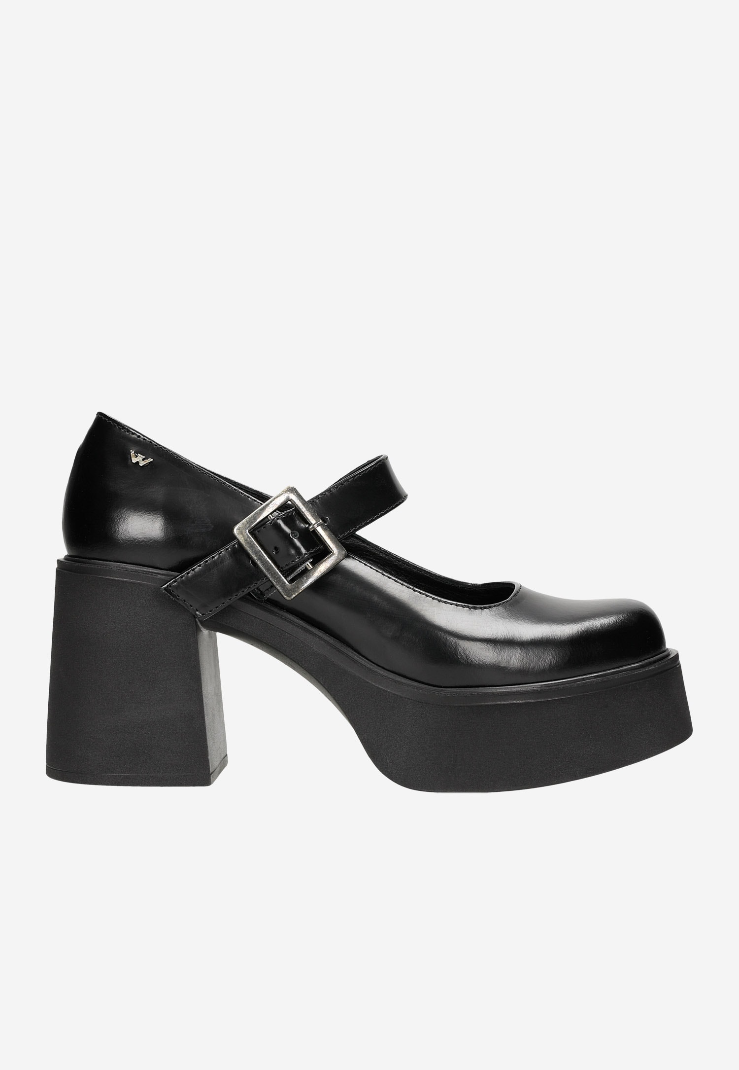 Czarne masywne czółenka damskie Mary Jane