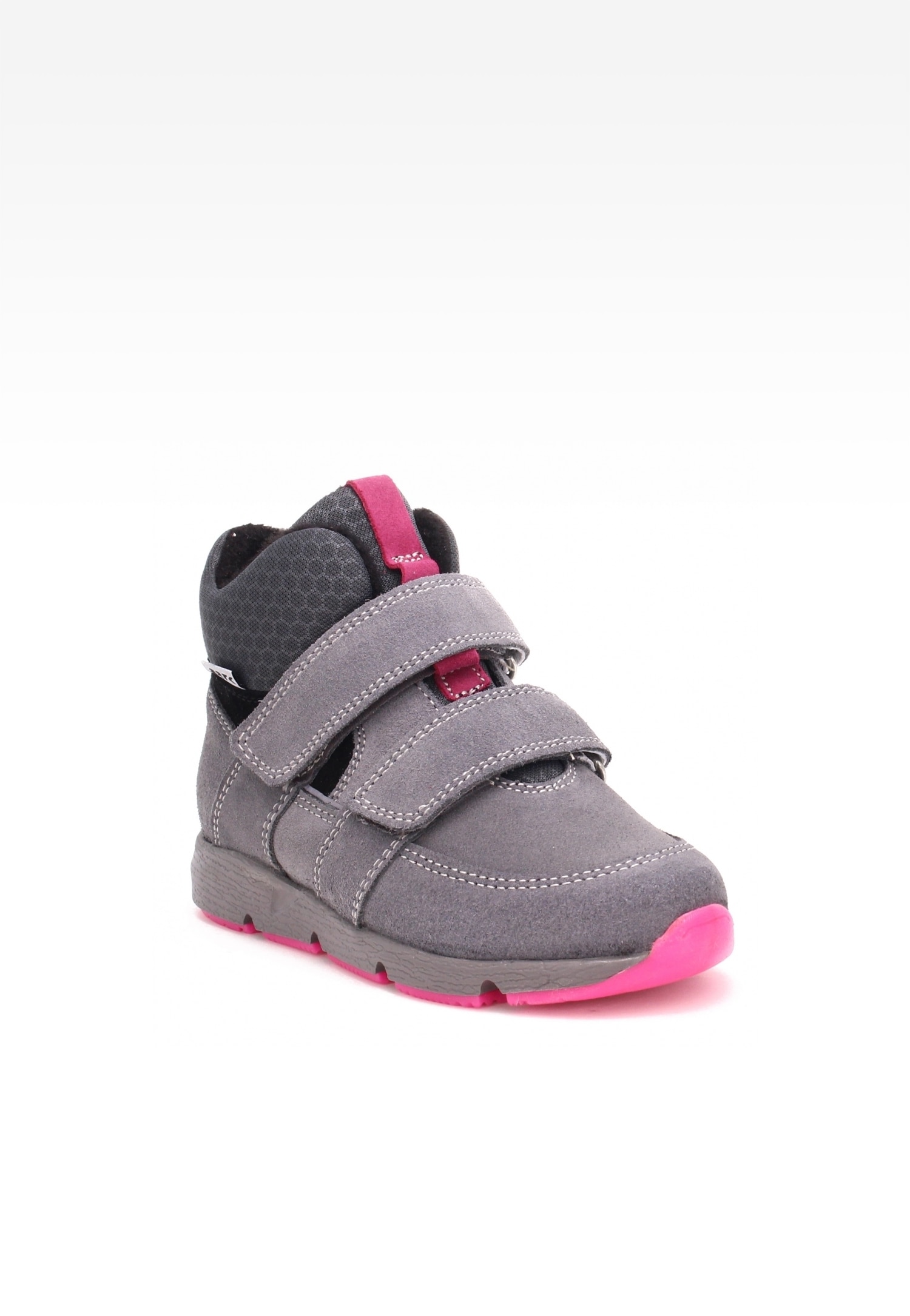 Trzewiki ocieplane BARTEK 7018-K59P, dla dziewcząt, różowo-szary