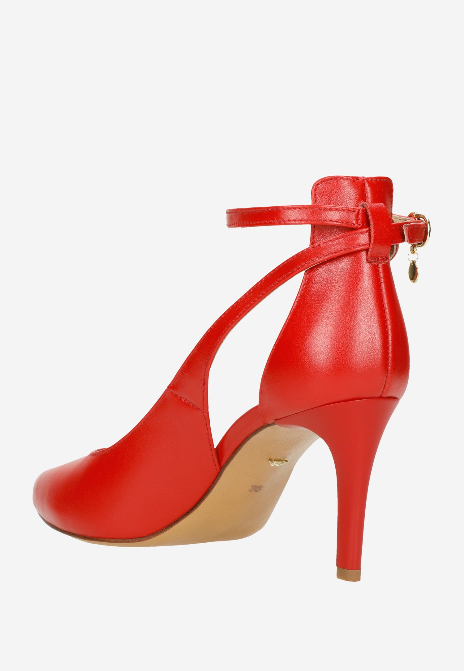 Czarne czółenka damskie z zapięciem wokół kostki