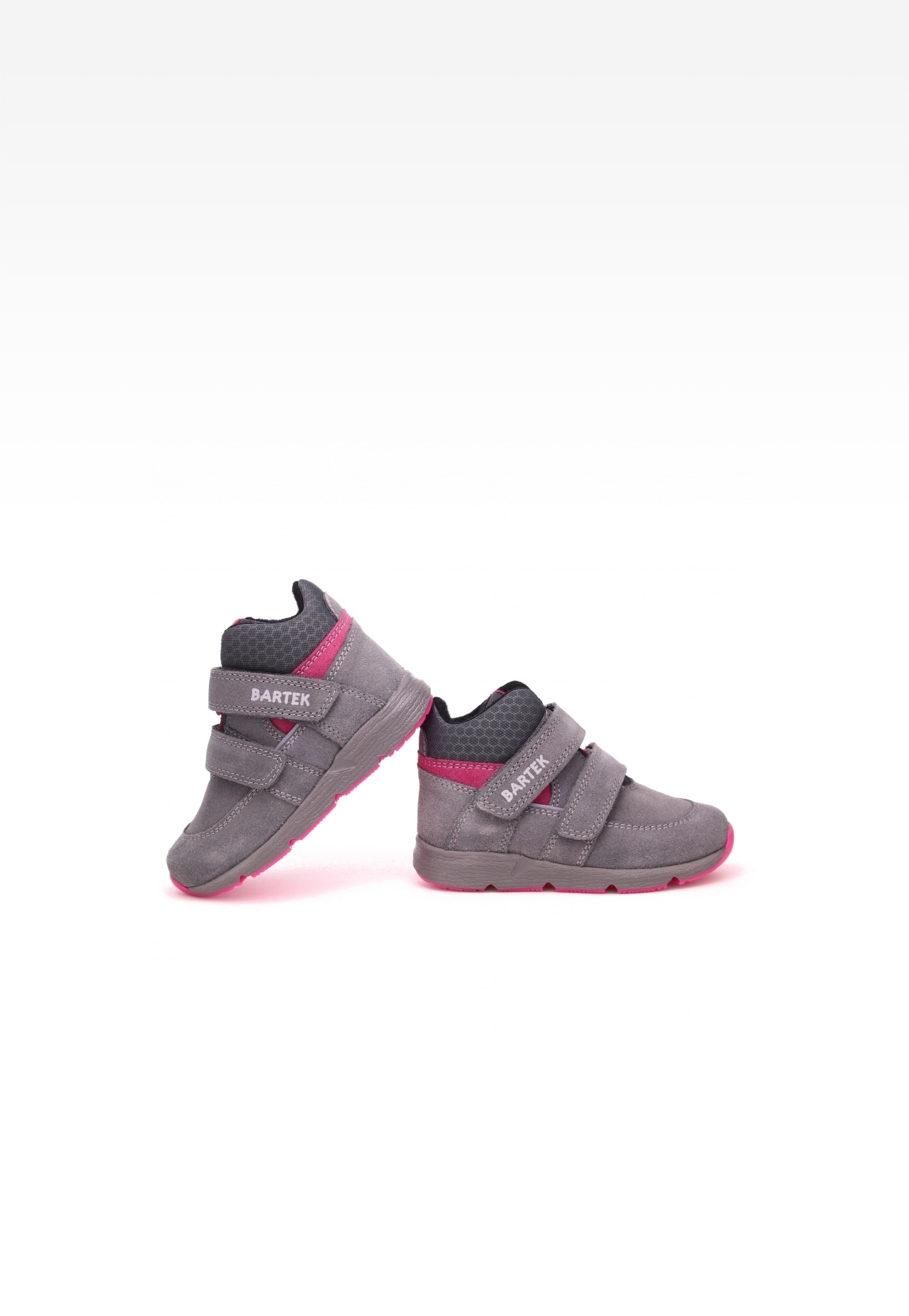 Trzewiki ocieplane BARTEK 1090-GR9P, dla dziewcząt, szaro-różowy