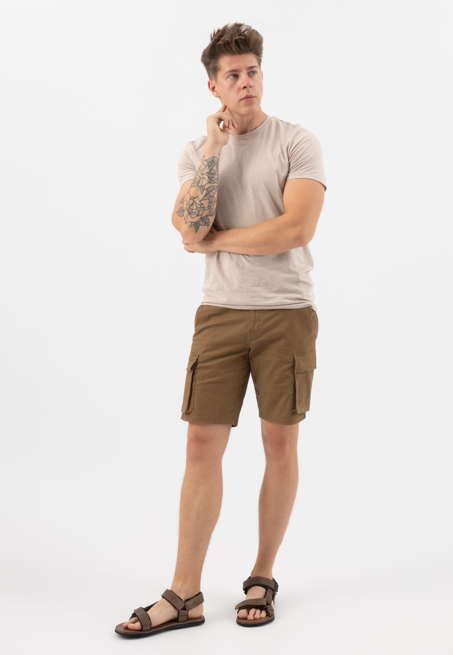 Granatowe sandały męskie z regulowanymi paskami