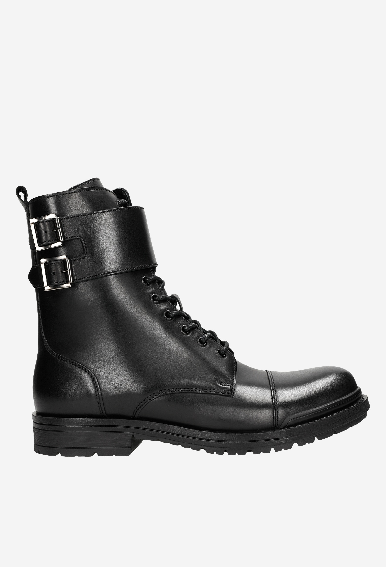 Brązowe wysokie bikery męskie ocieplane