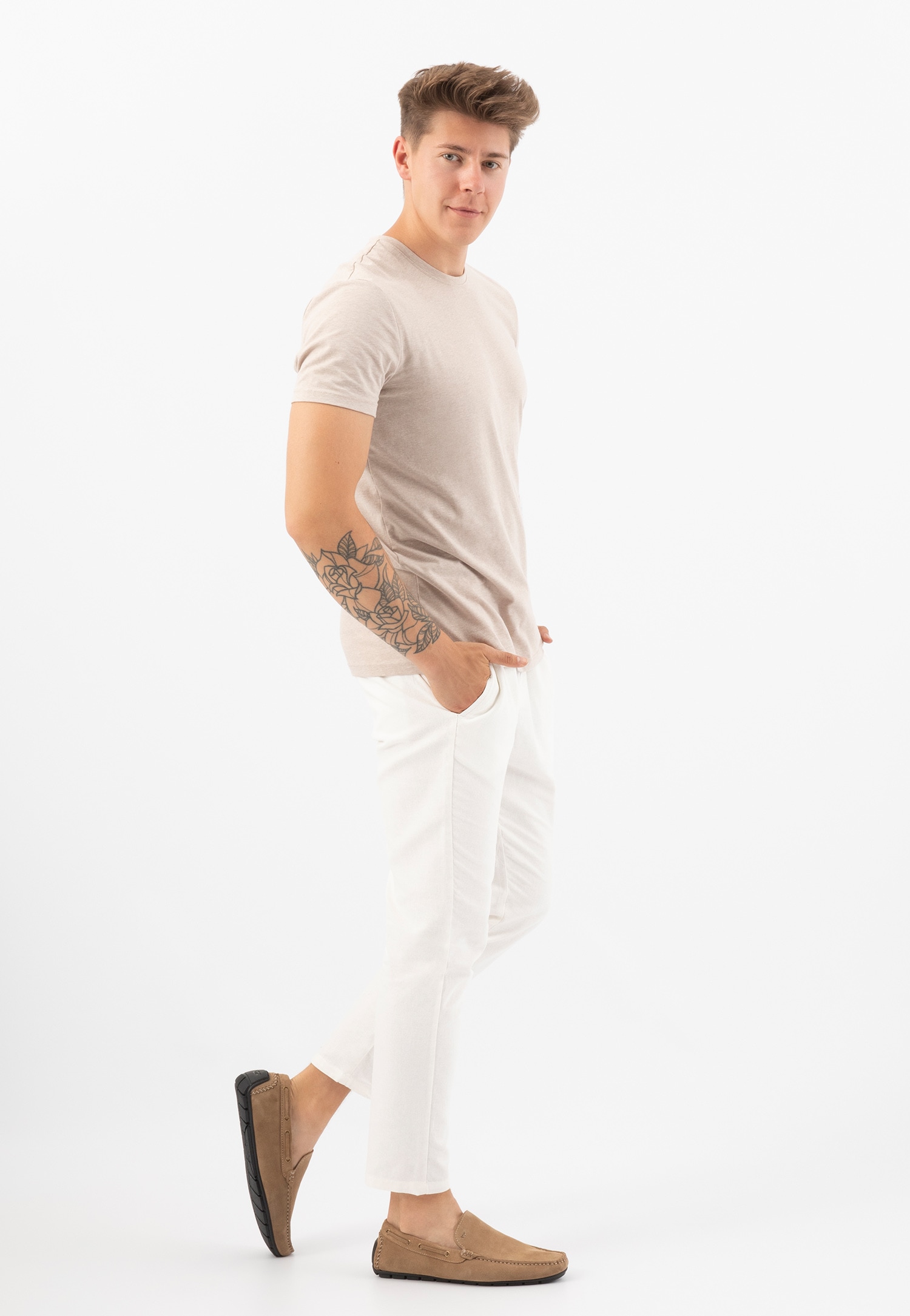 Granatowe klasyczne mokasyny męskie